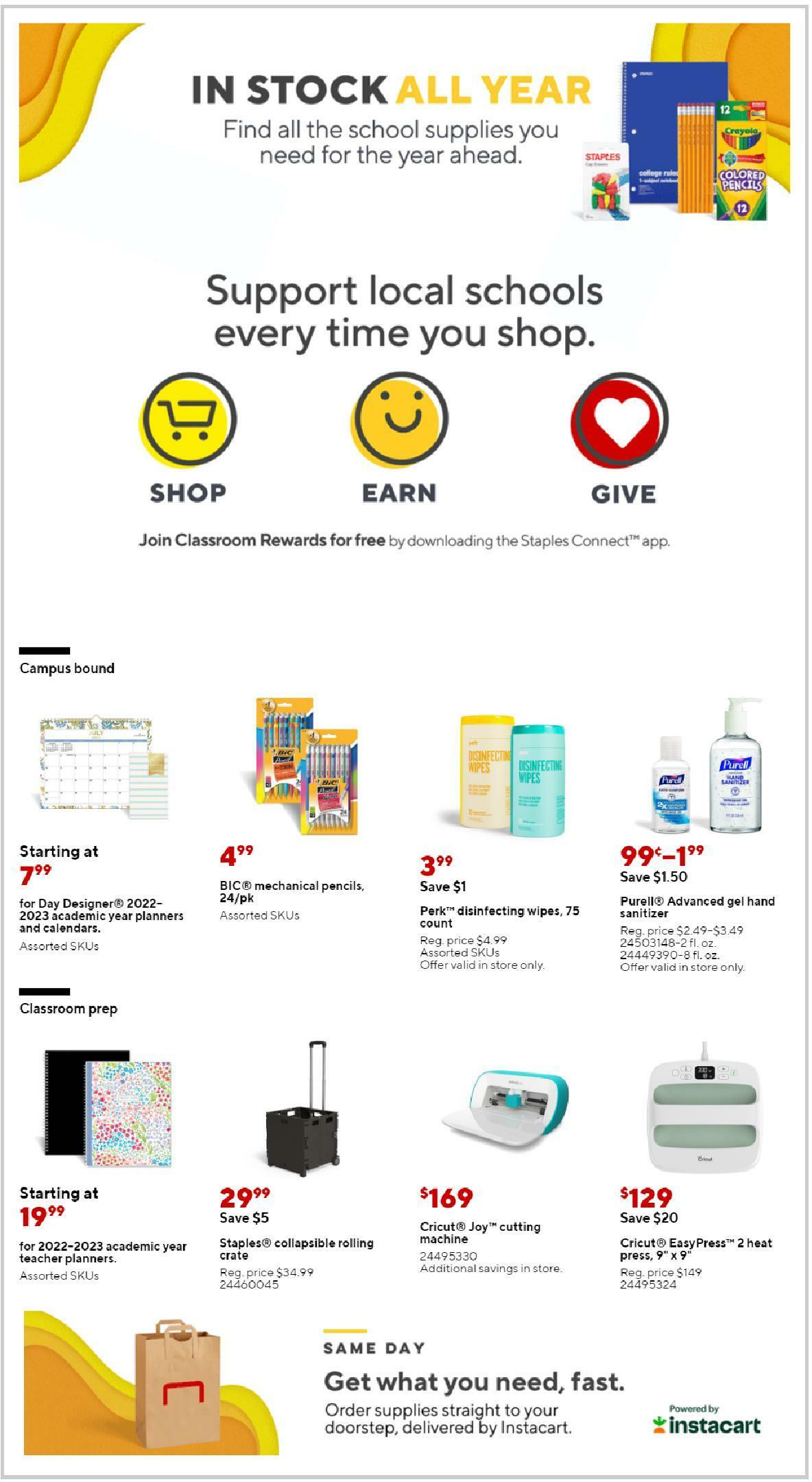 Staples Weekly Ad from August 28