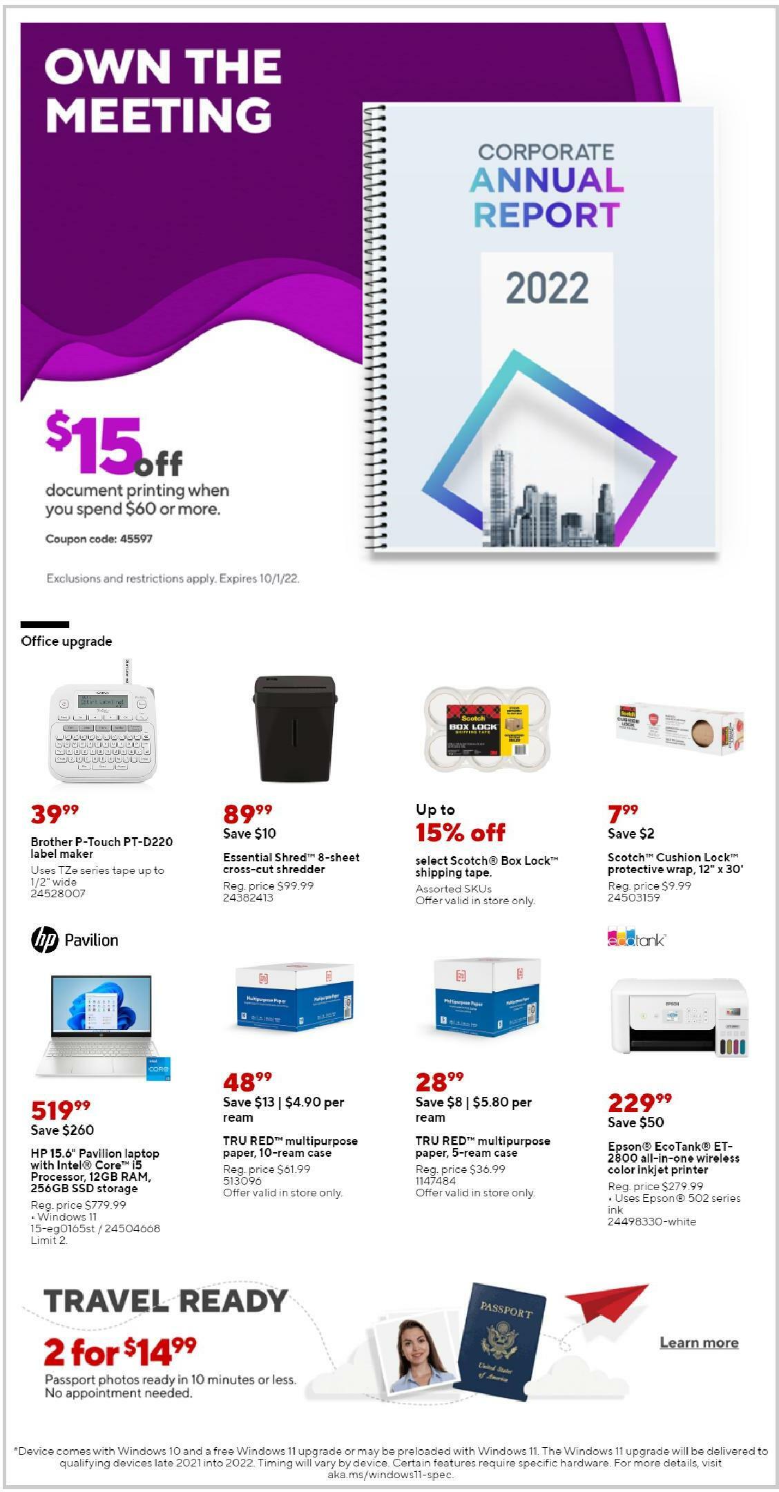 Staples Weekly Ad from August 28