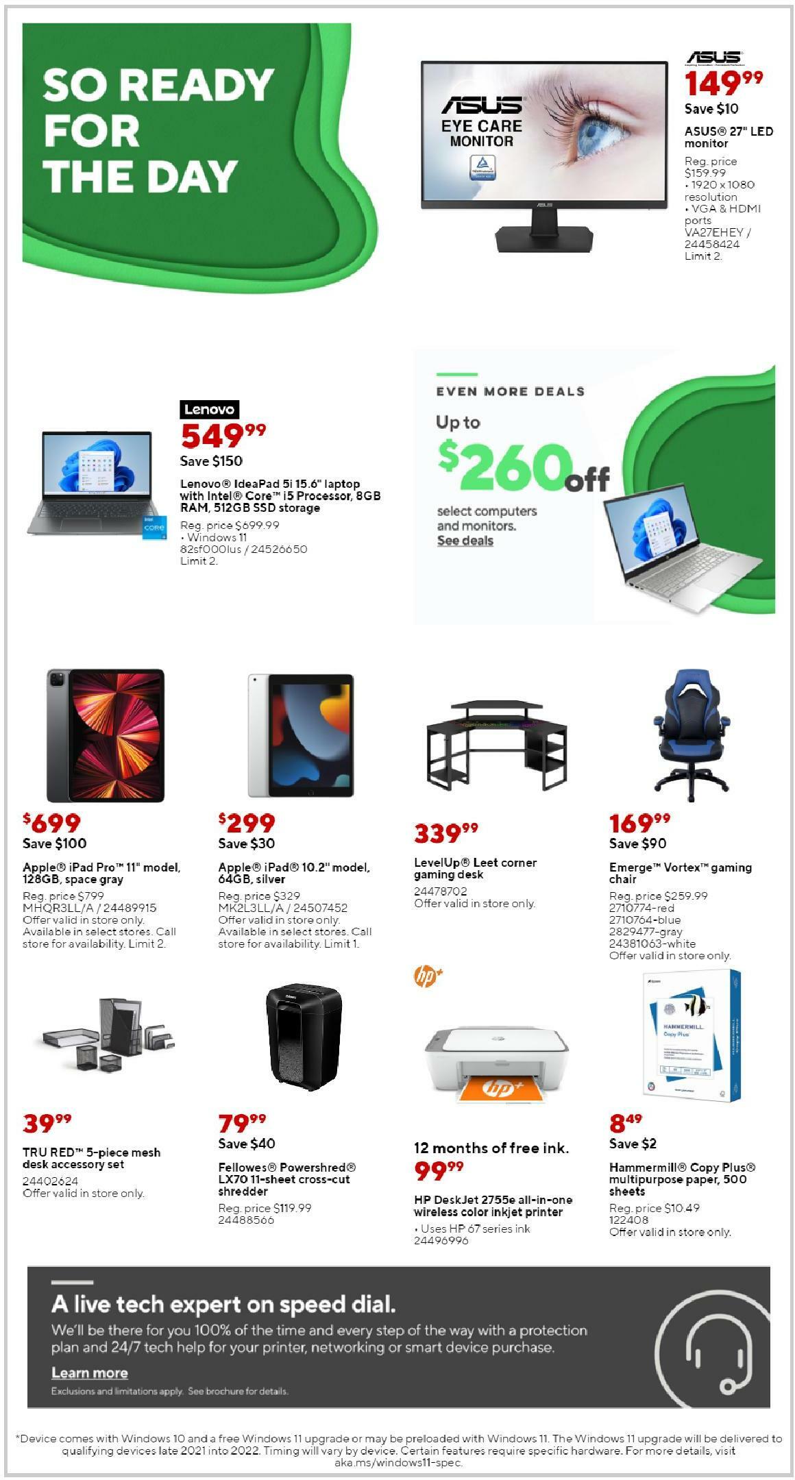 Staples Weekly Ad from September 18