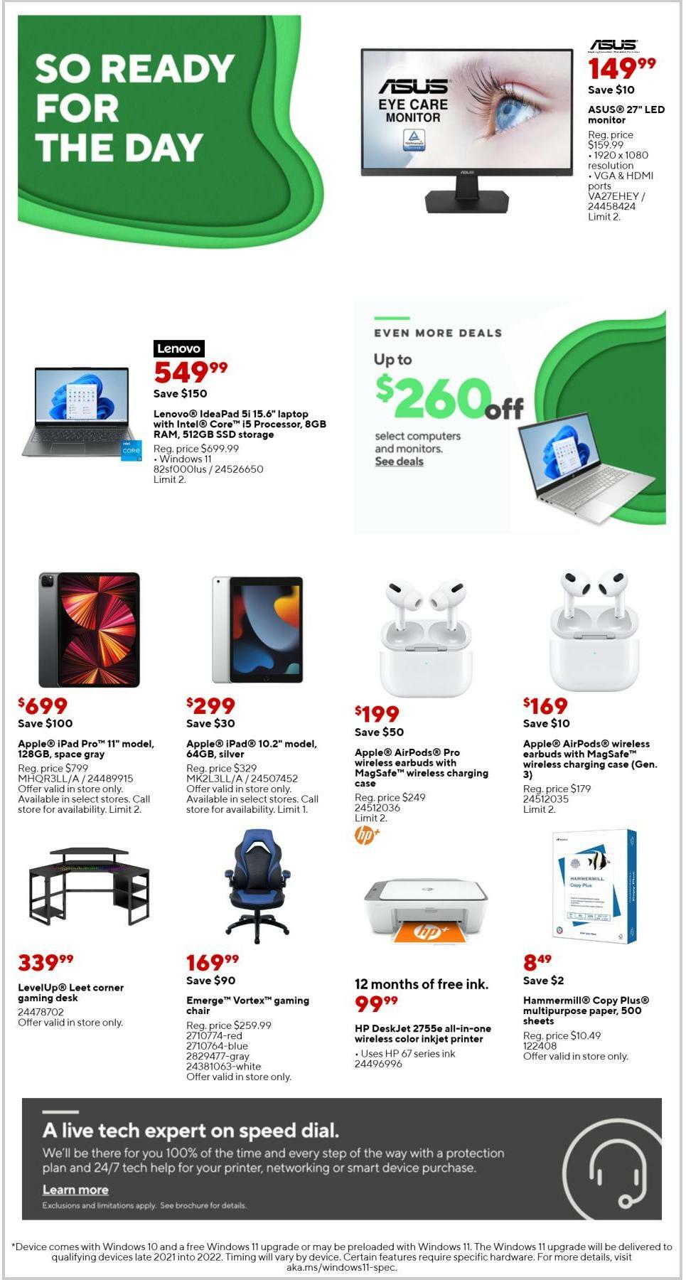 Staples Weekly Ad from September 25