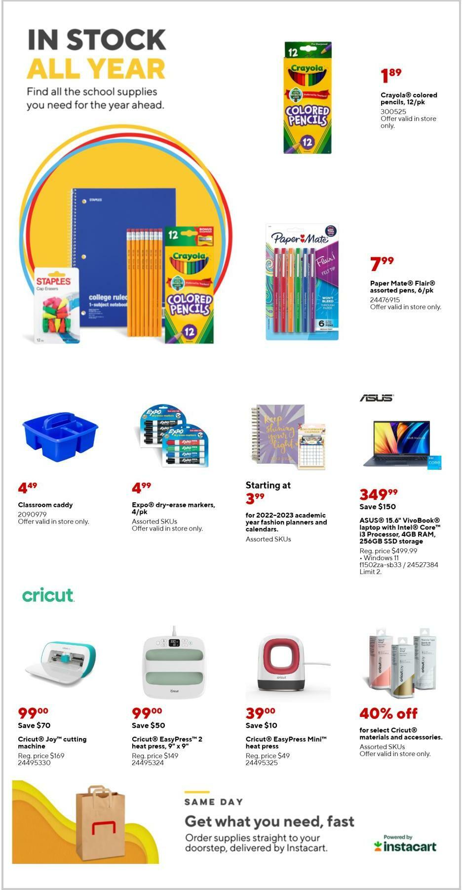 Staples Weekly Ad from September 25