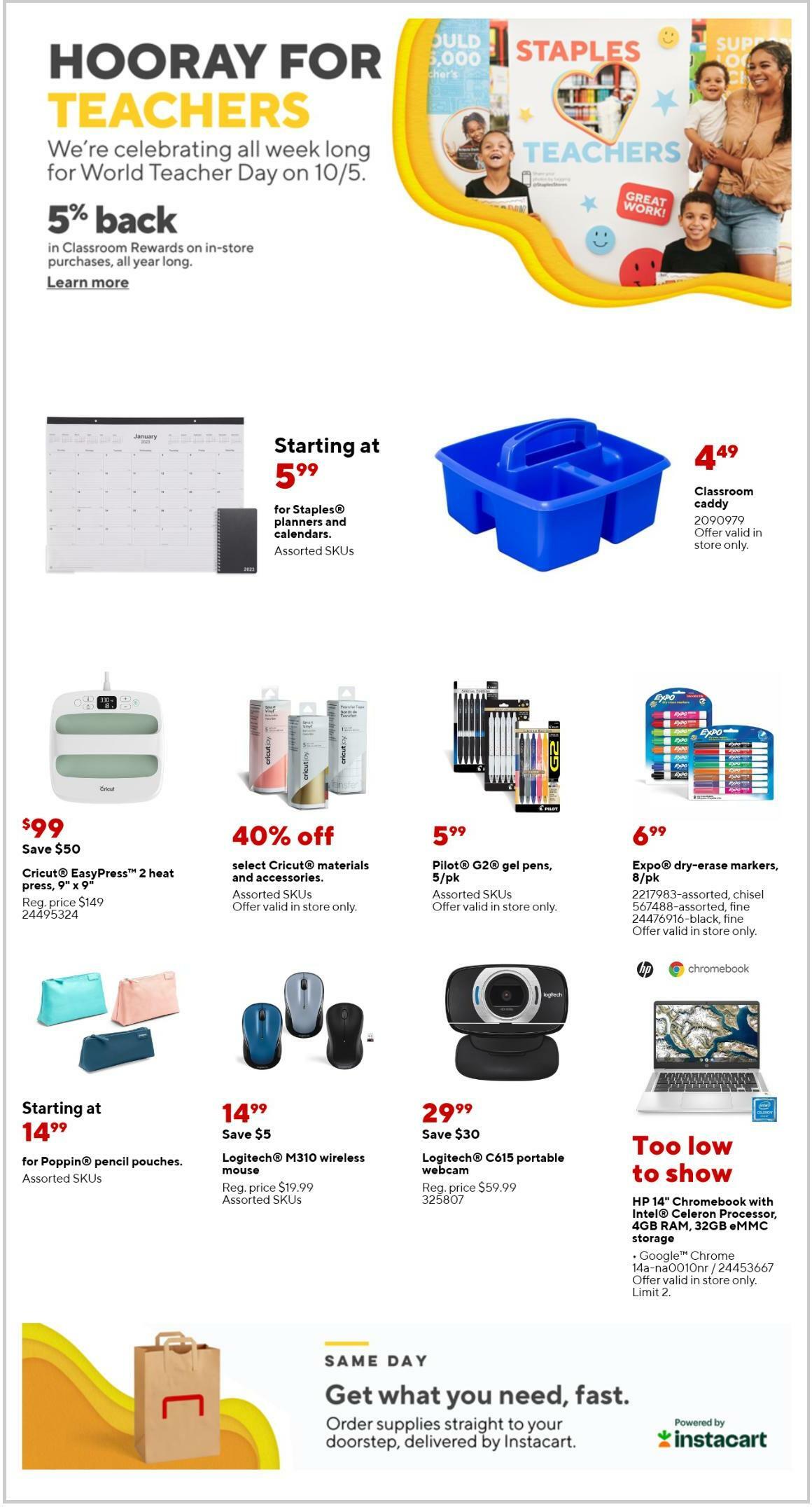 Staples Weekly Ad from October 2
