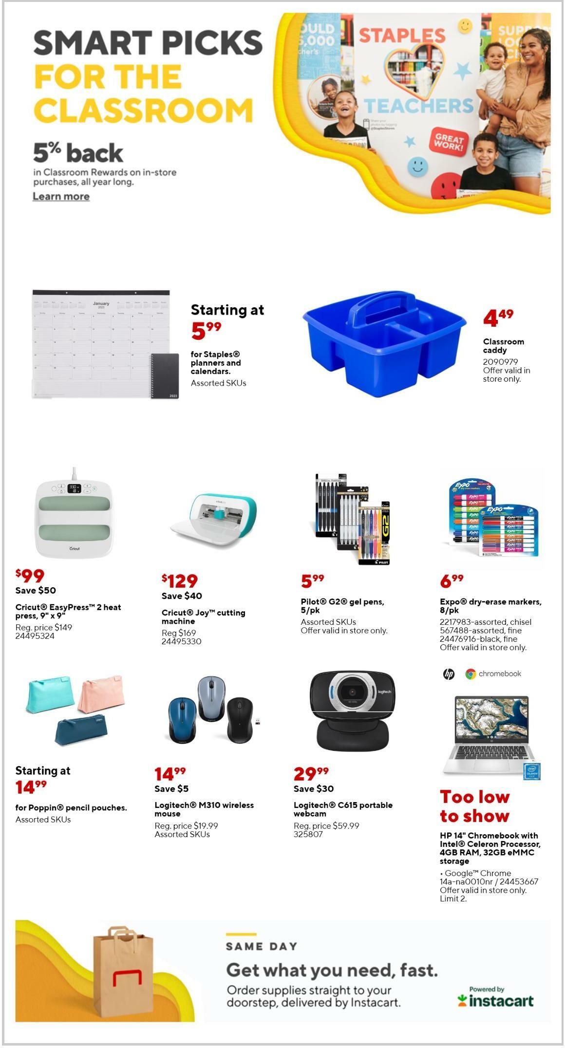 Staples Weekly Ad from October 9