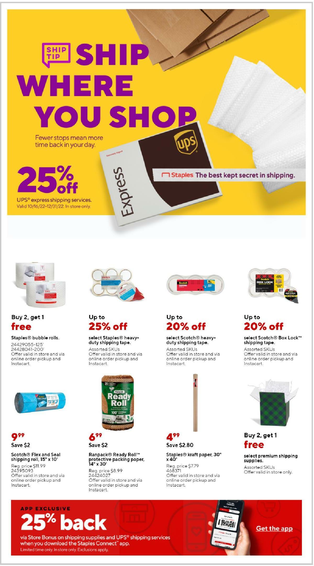 Staples Weekly Ad from October 23