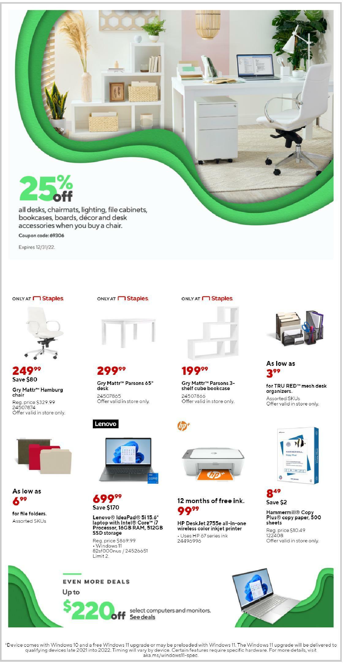 Staples Weekly Ad from October 23