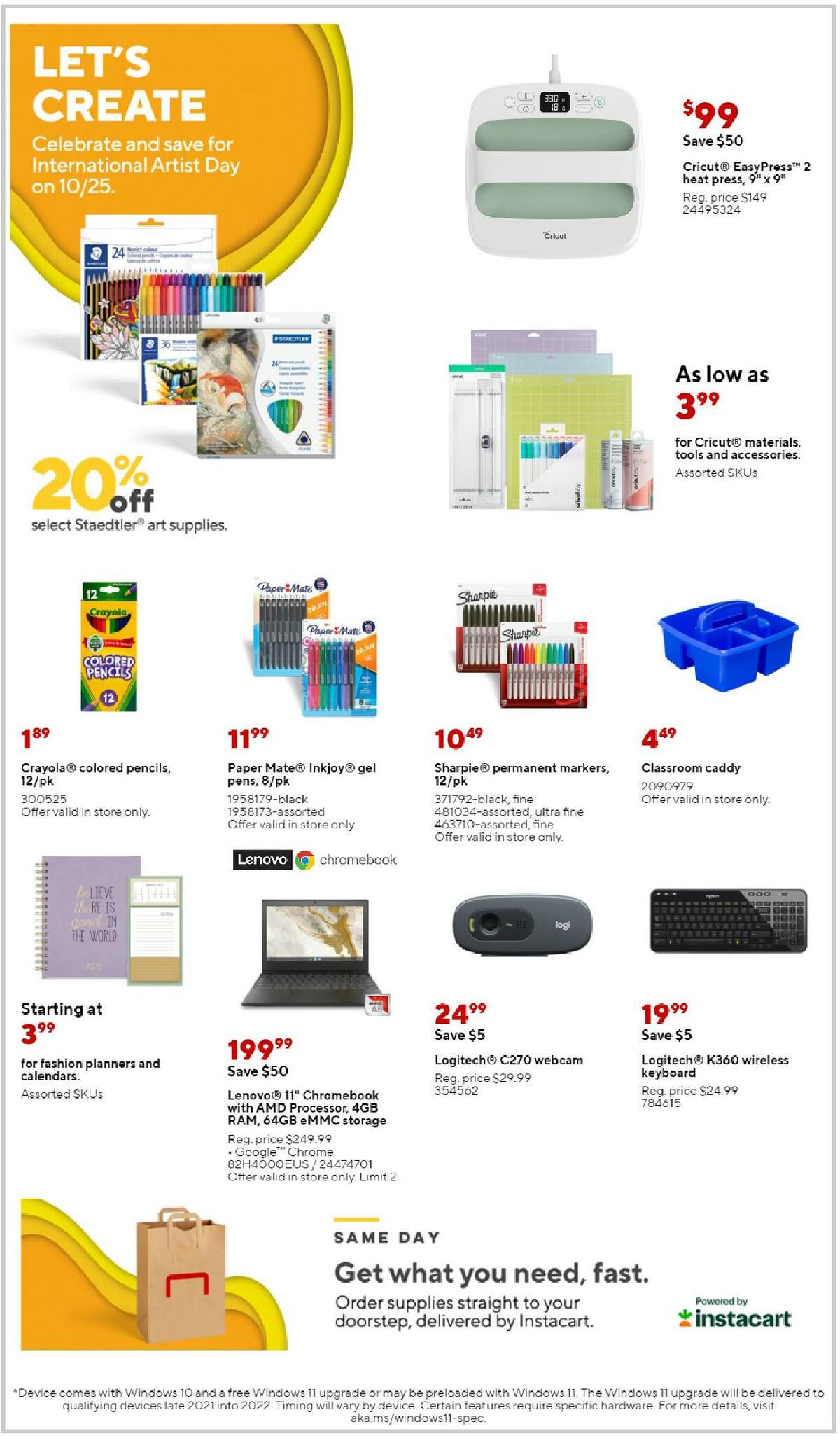Staples Weekly Ad from October 23