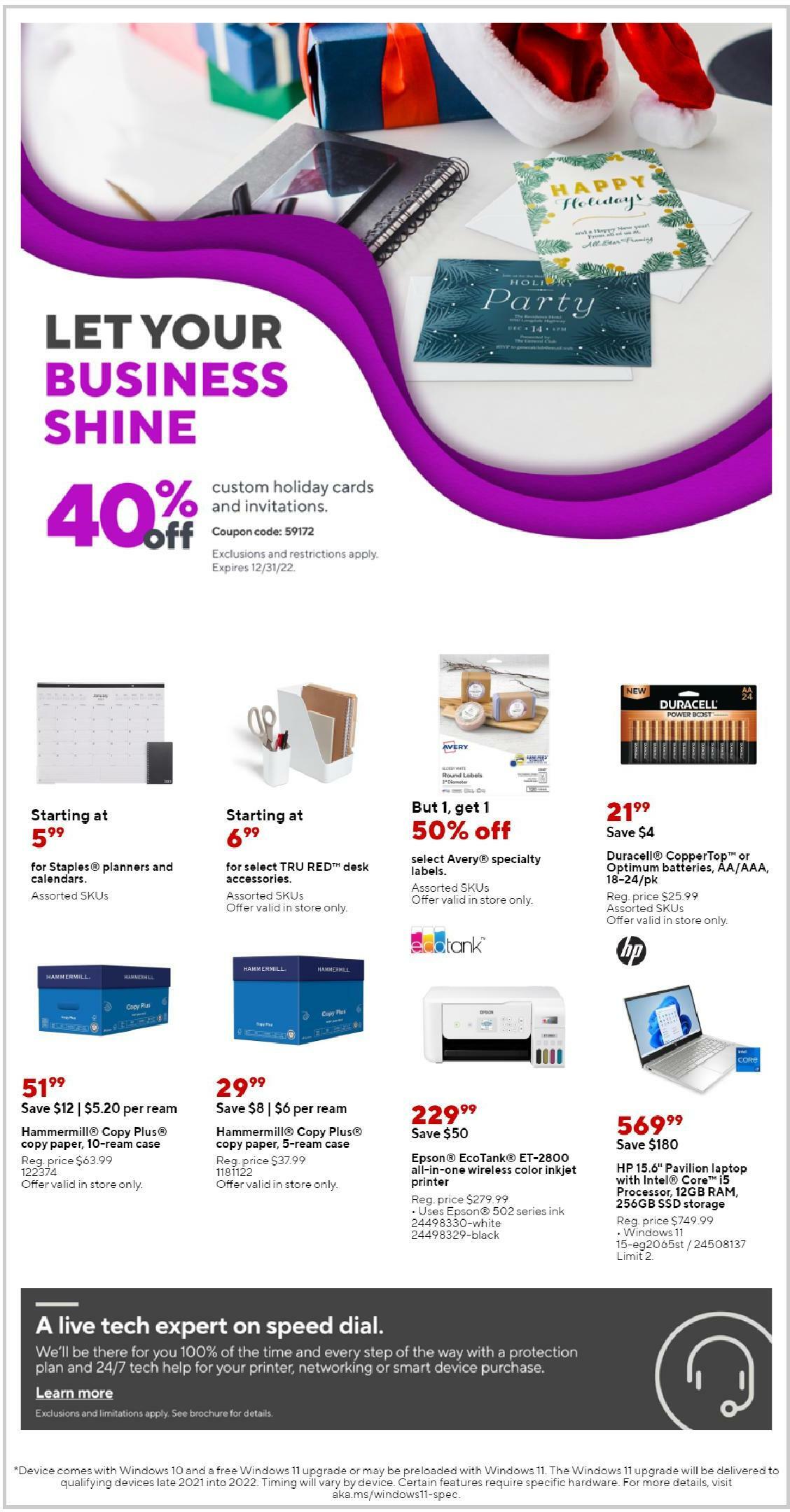 Staples Weekly Ad from October 30