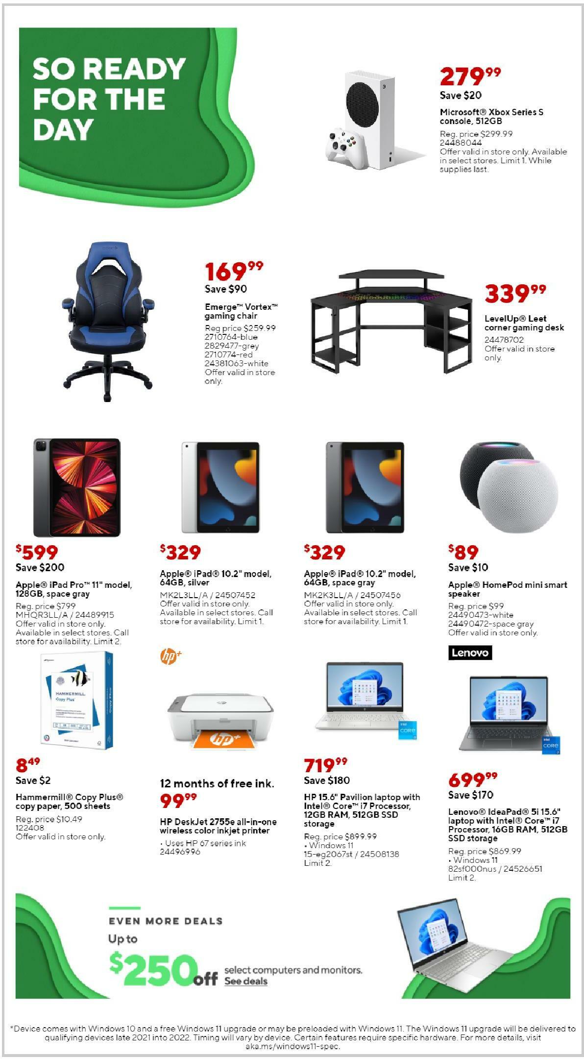 Staples Weekly Ad from October 30