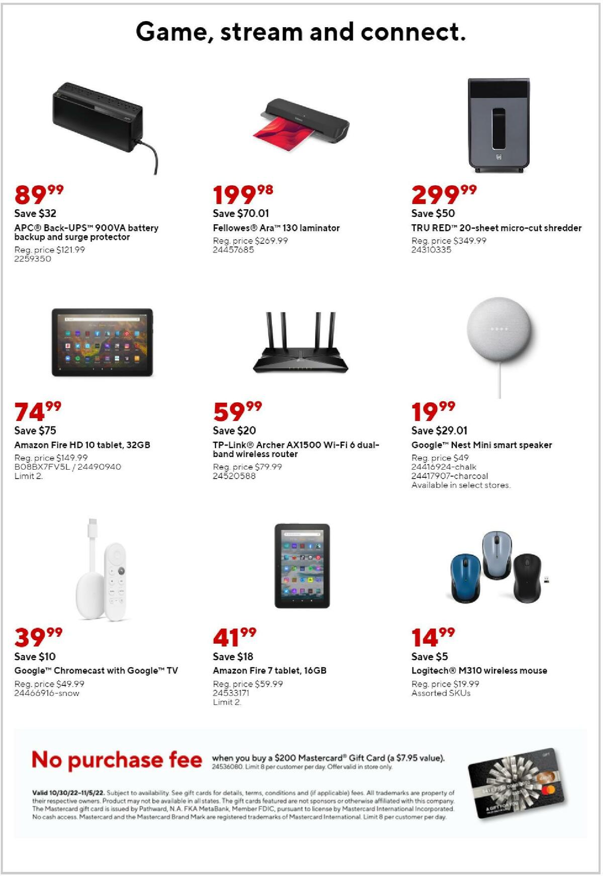 Staples Weekly Ad from October 30