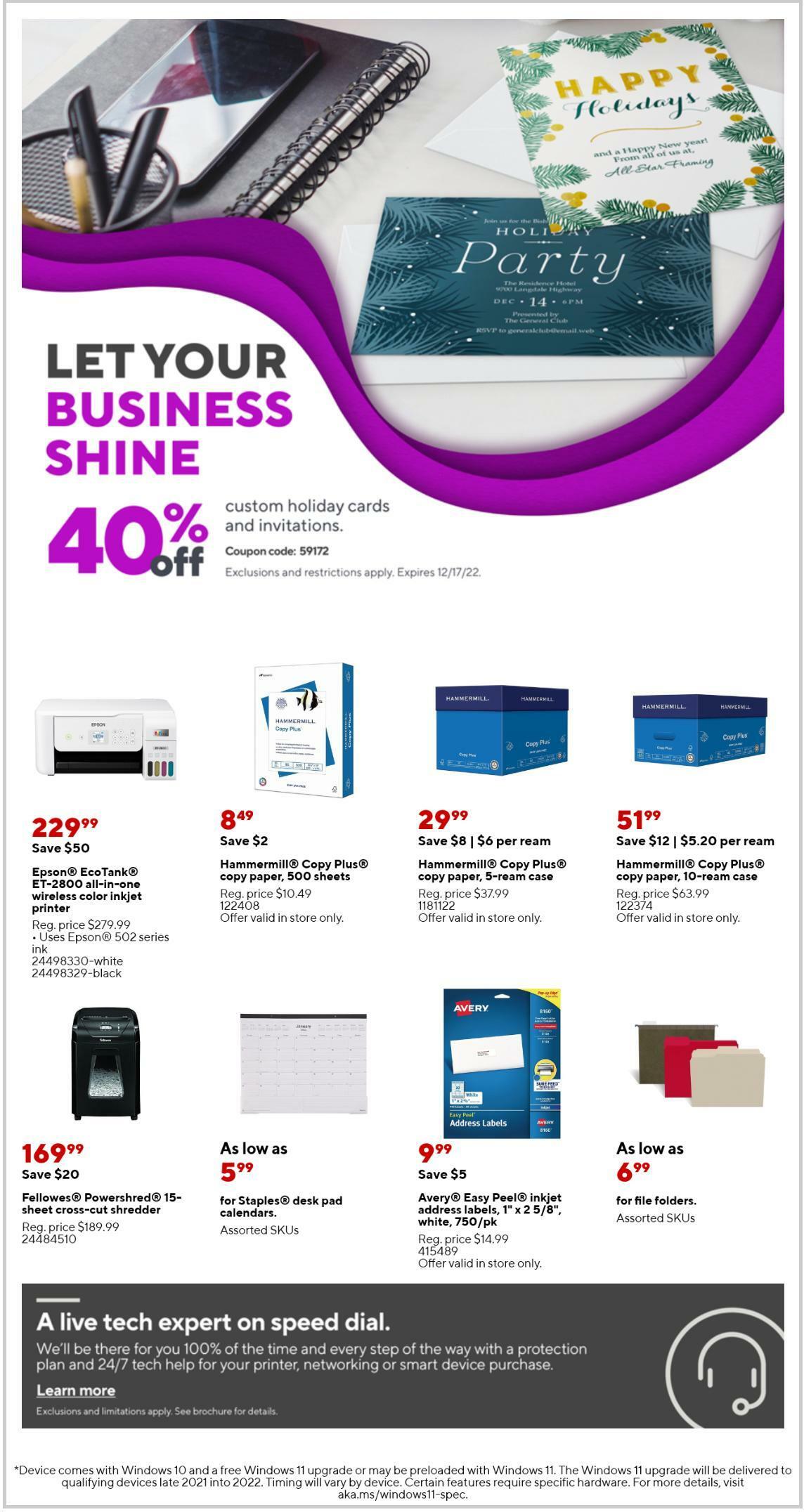 Staples Weekly Ad from November 13