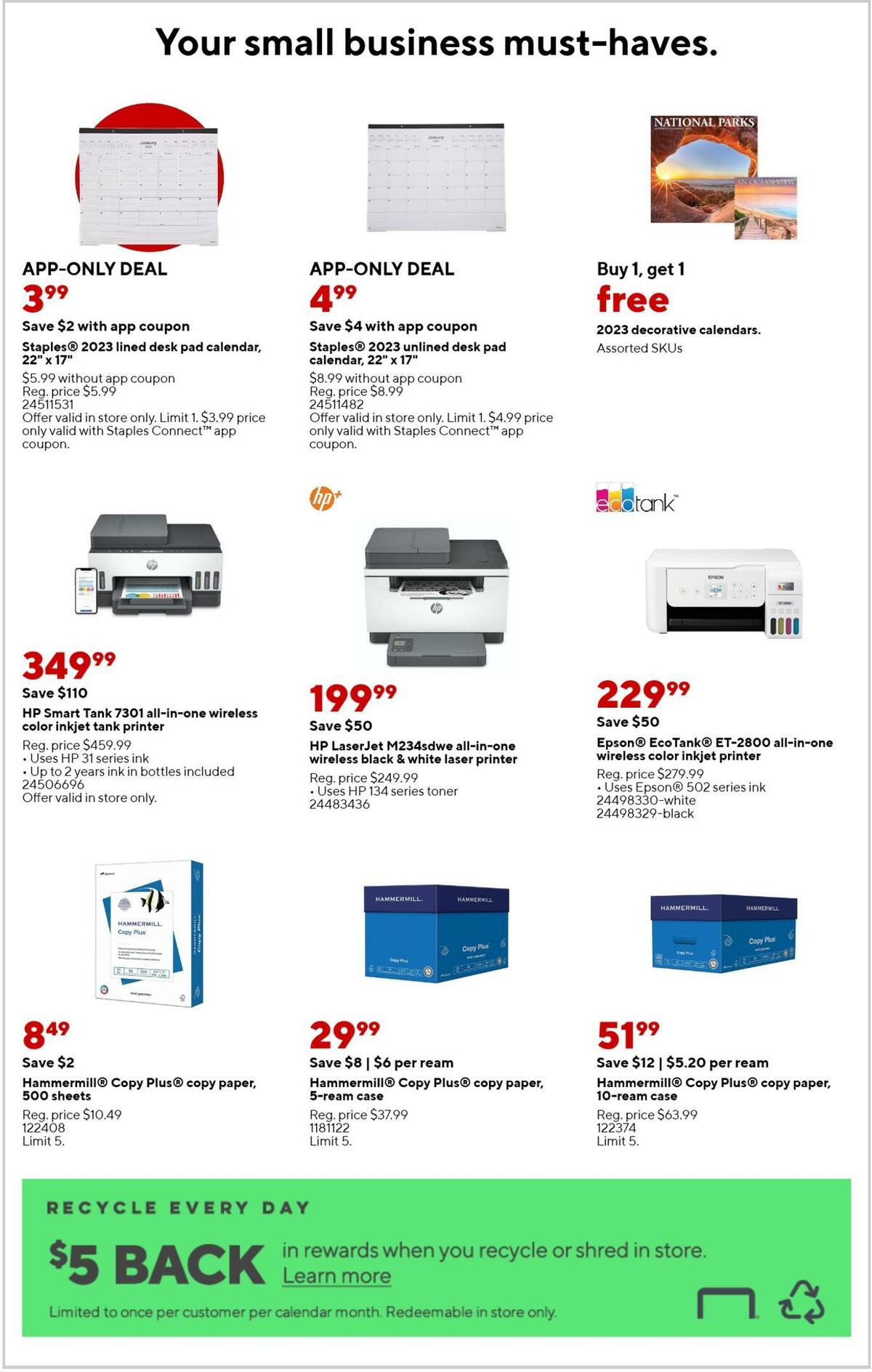 Staples Weekly Ad from November 20