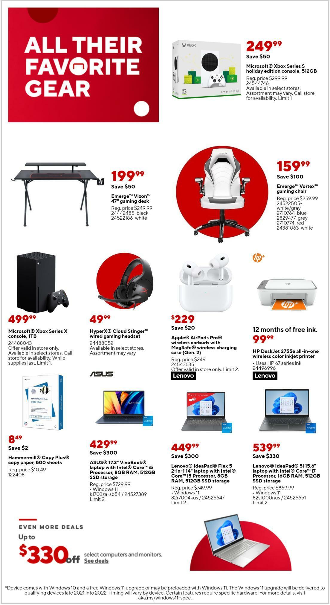 Staples Weekly Ad from December 4