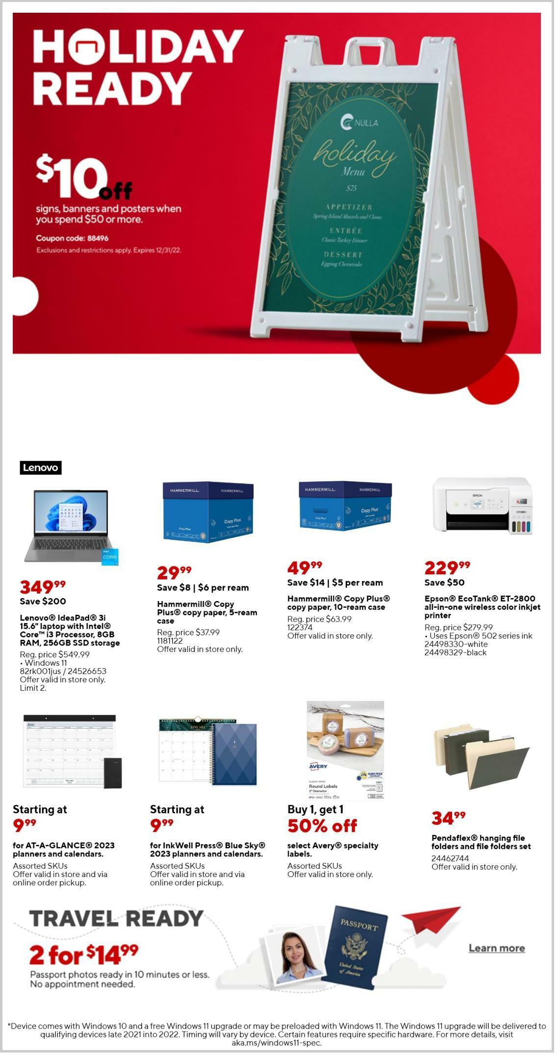 Staples Weekly Ad from December 11