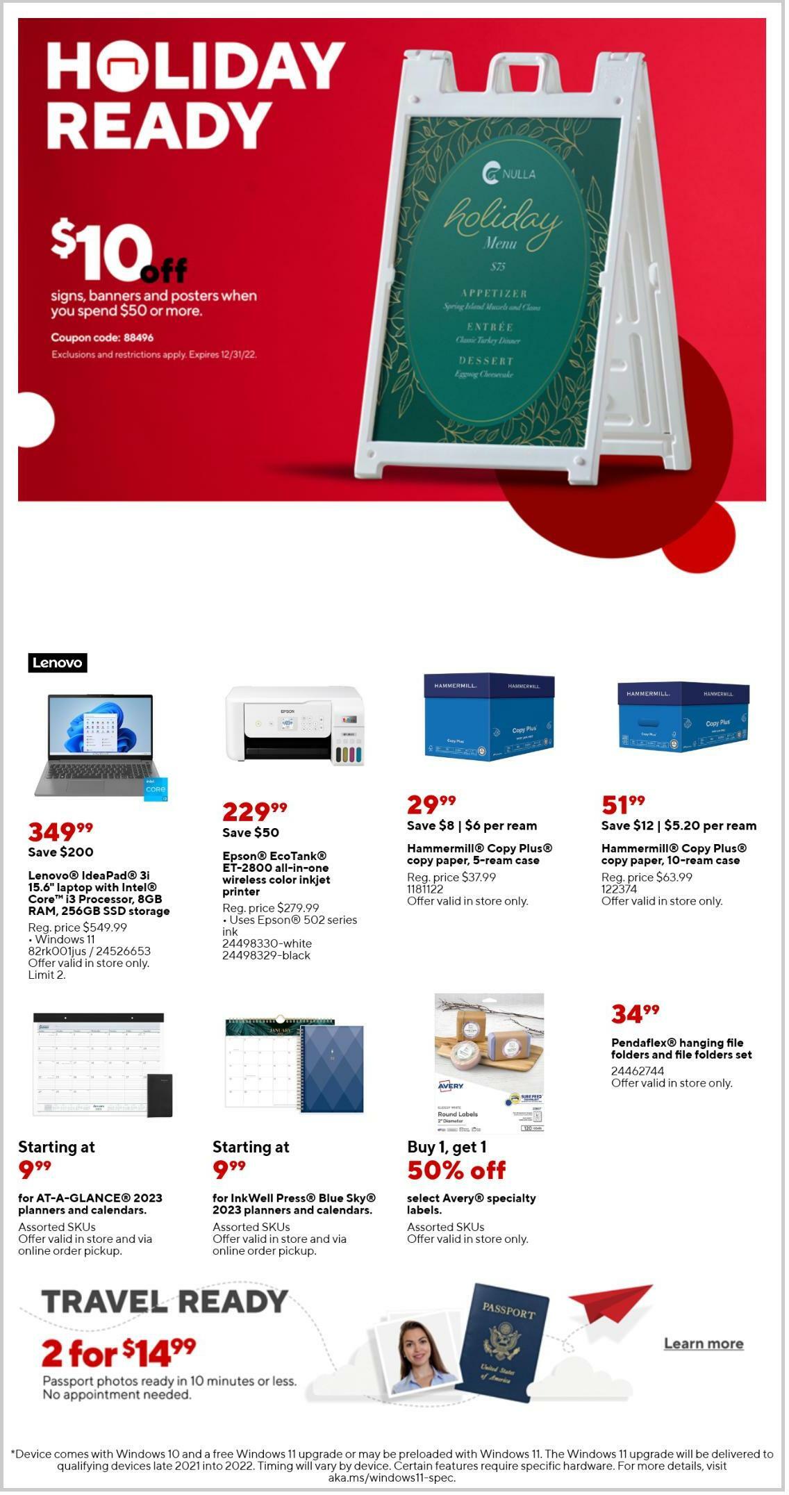 Staples Weekly Ad from December 18