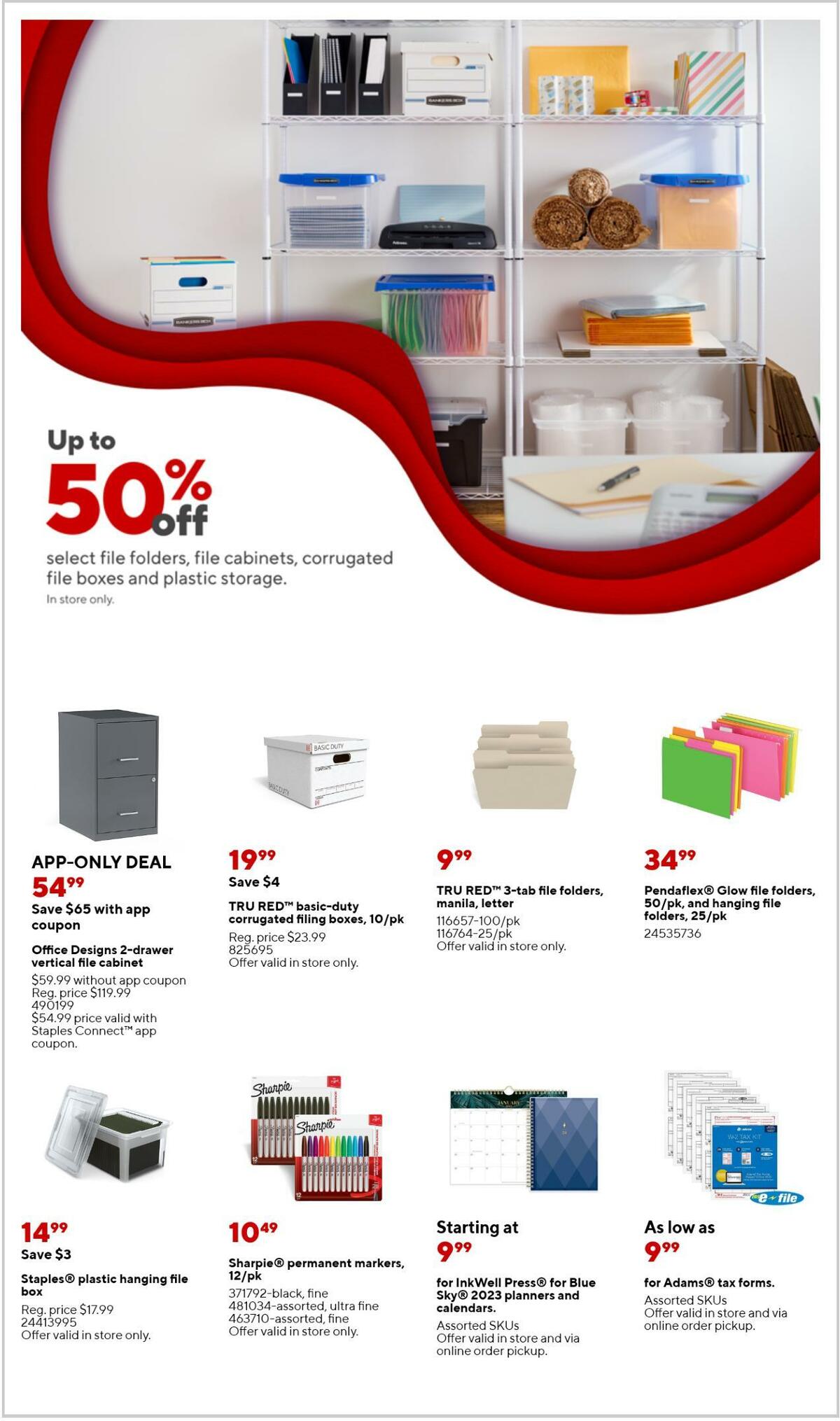 Staples Weekly Ad from January 1