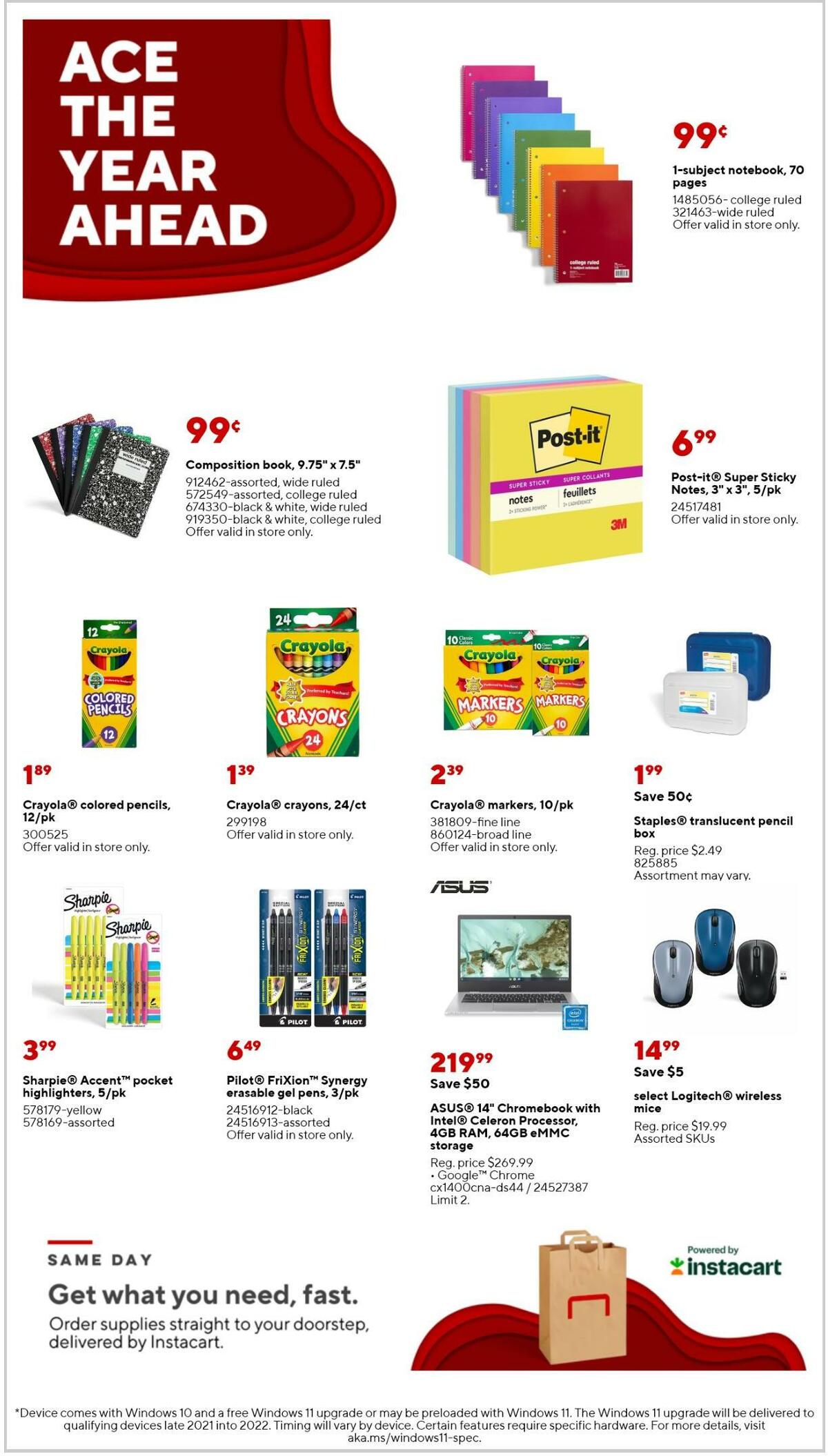 Staples Weekly Ad from January 8