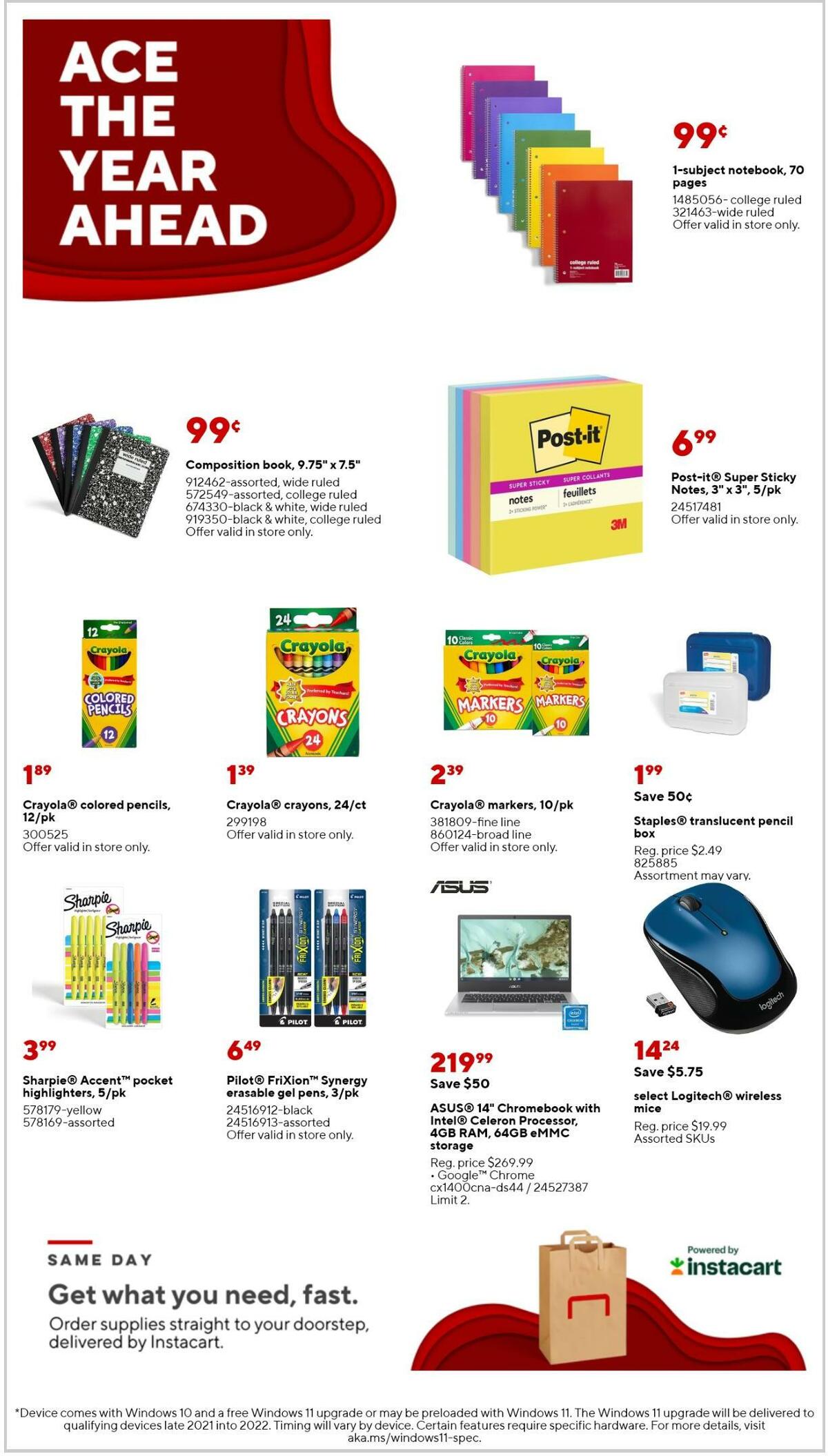 Staples Weekly Ad from January 15