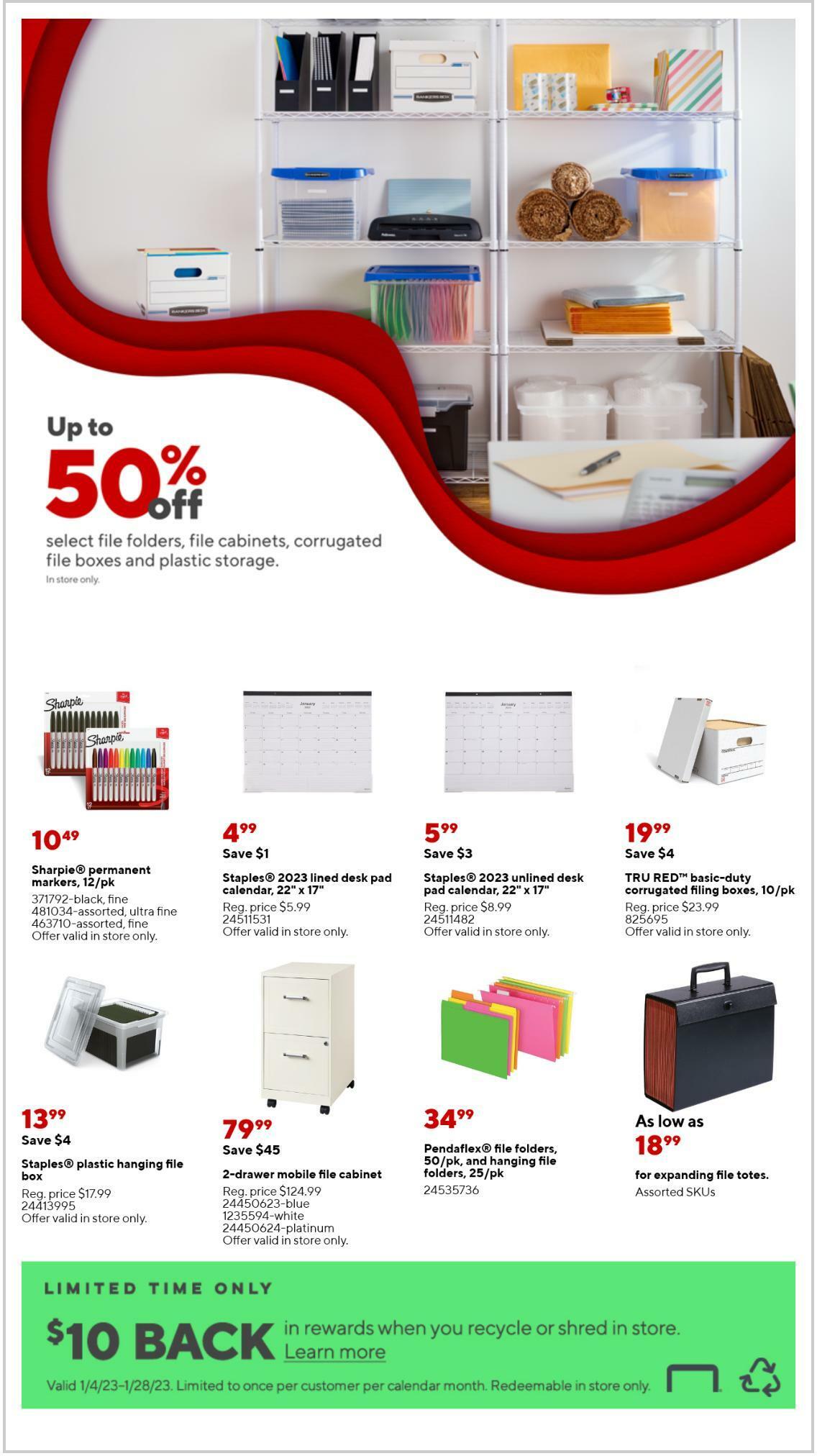 Staples Weekly Ad from January 22
