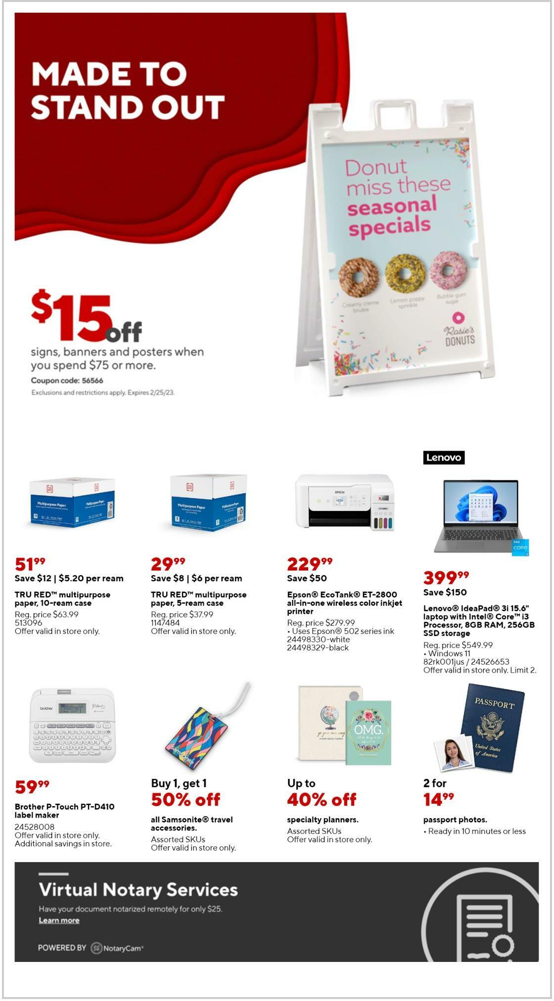 Staples Weekly Ad from January 29