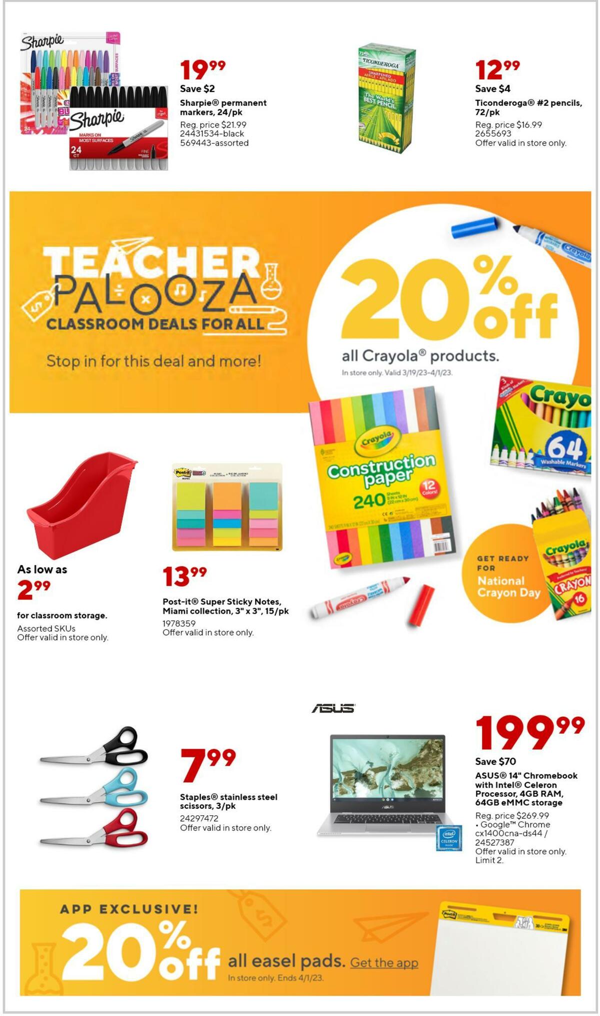 Staples Weekly Ad from March 19