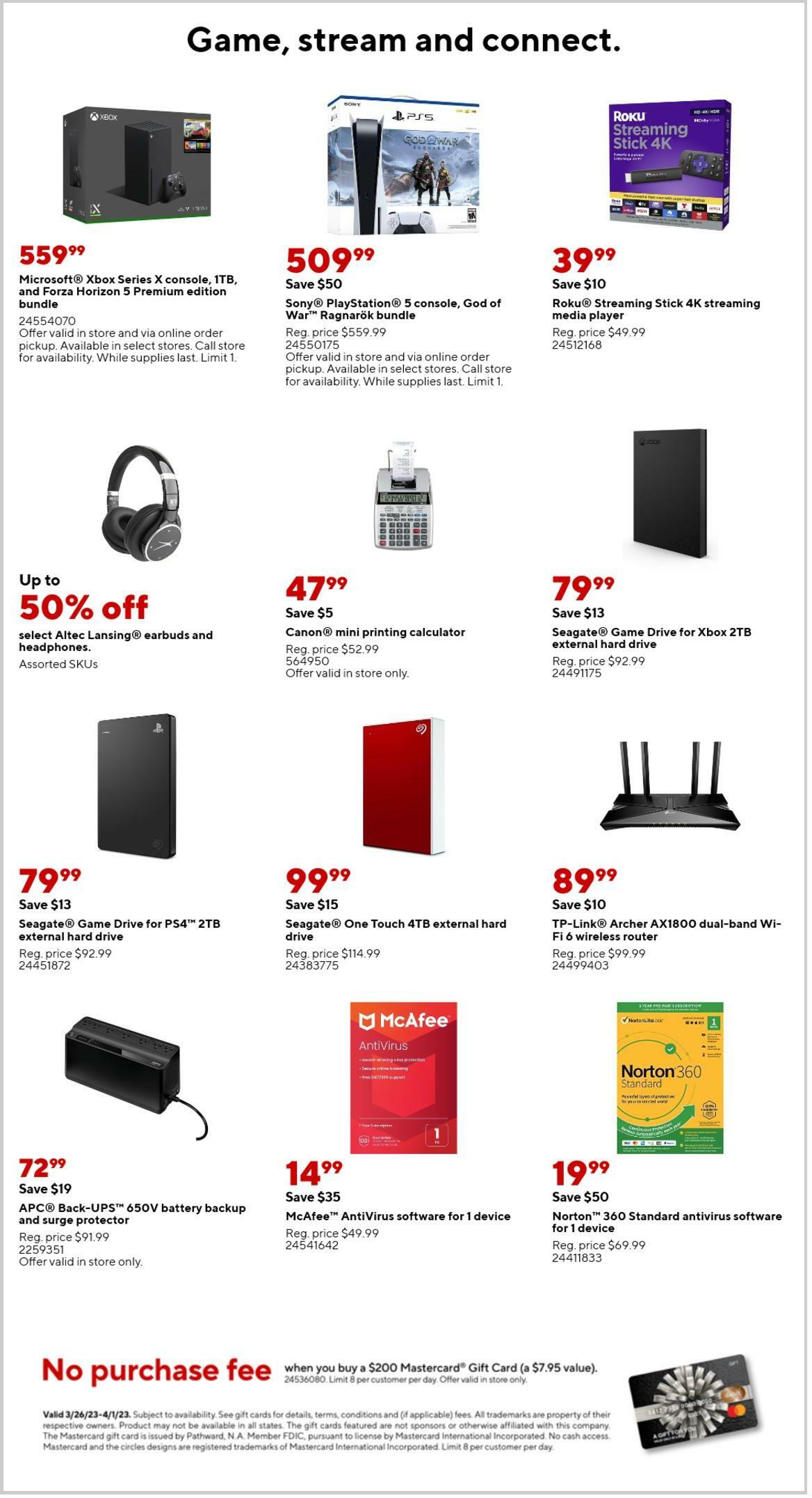 Staples Weekly Ad from March 26