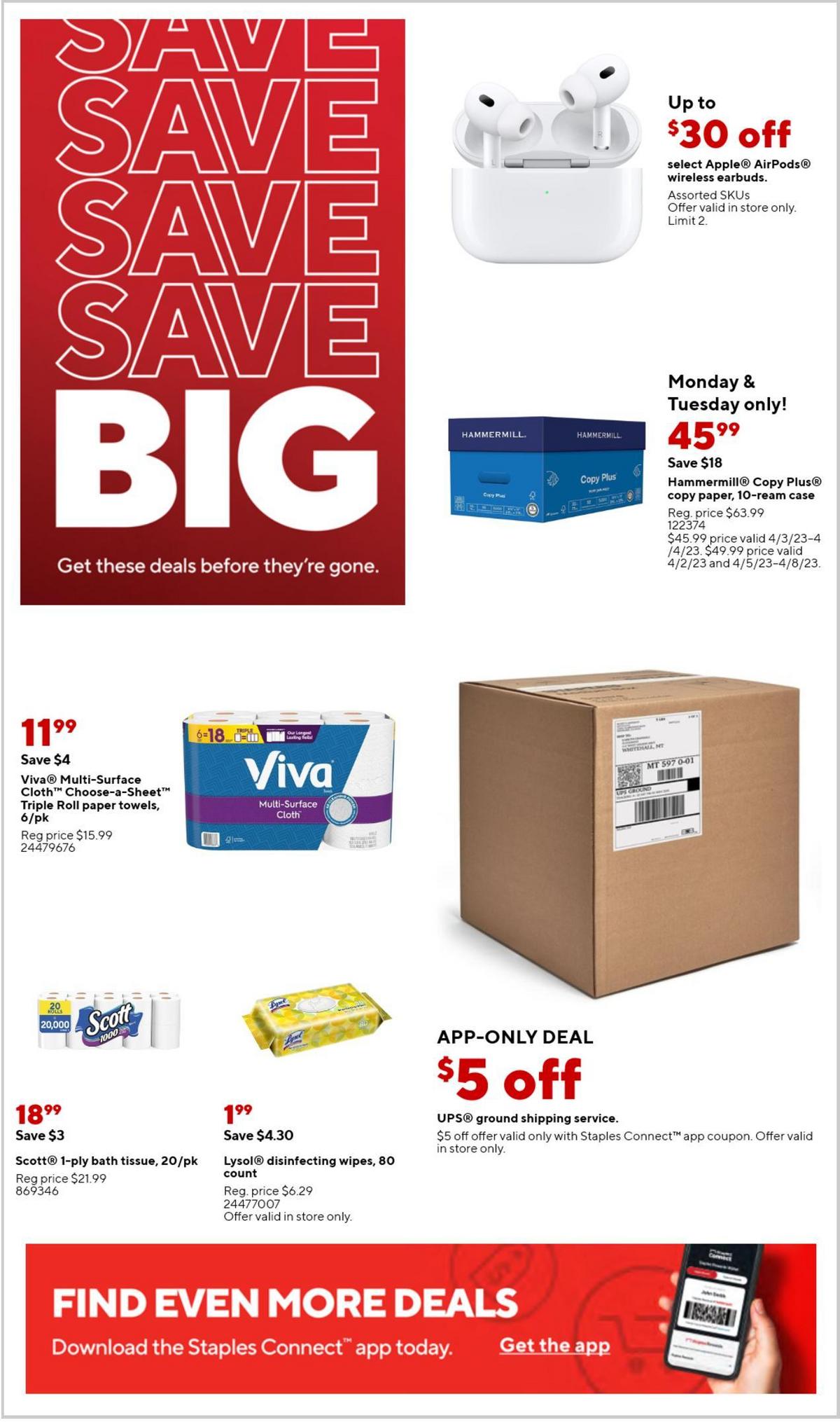 Staples Weekly Ad from April 2