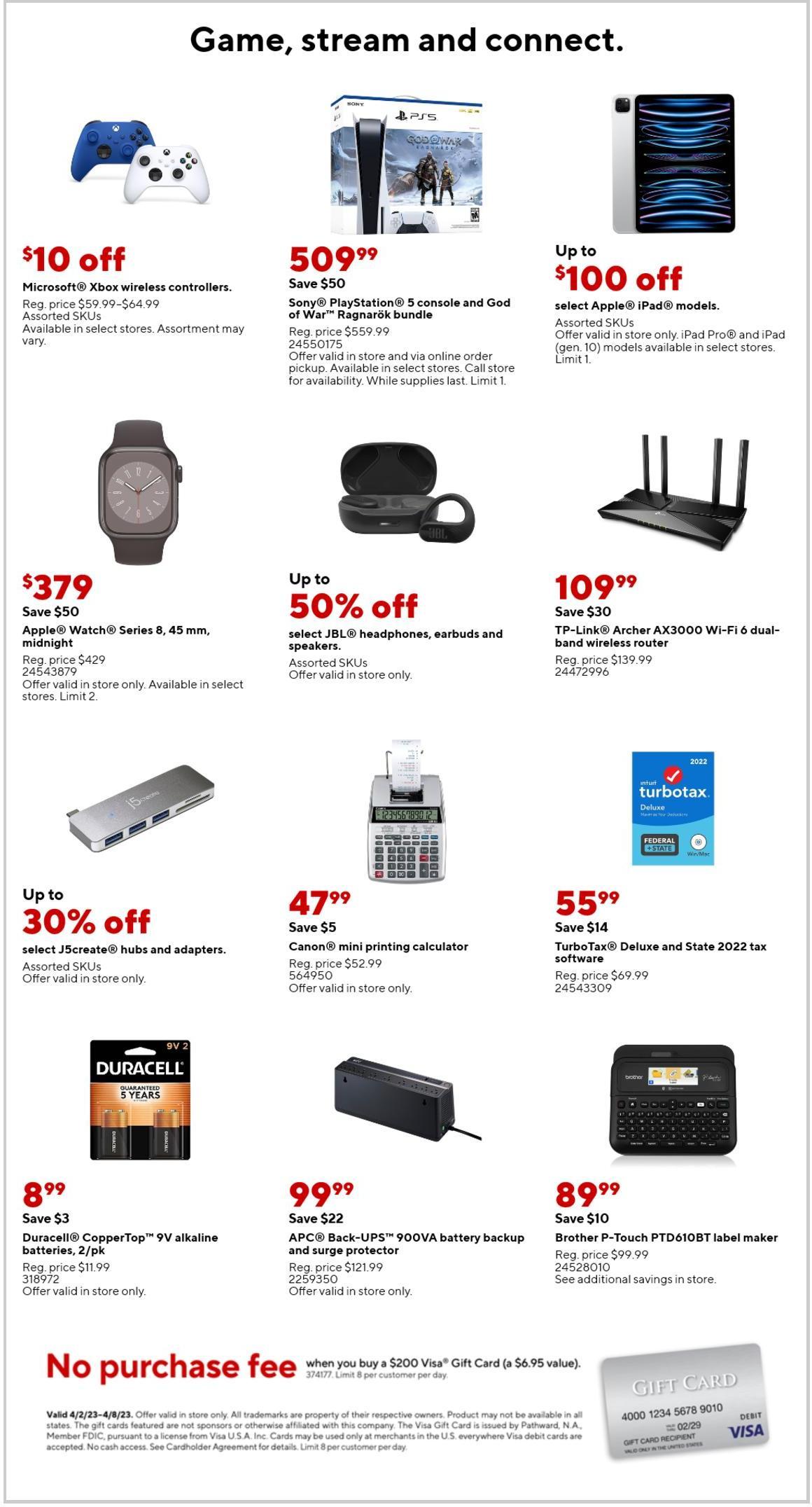 Staples Weekly Ad from April 2