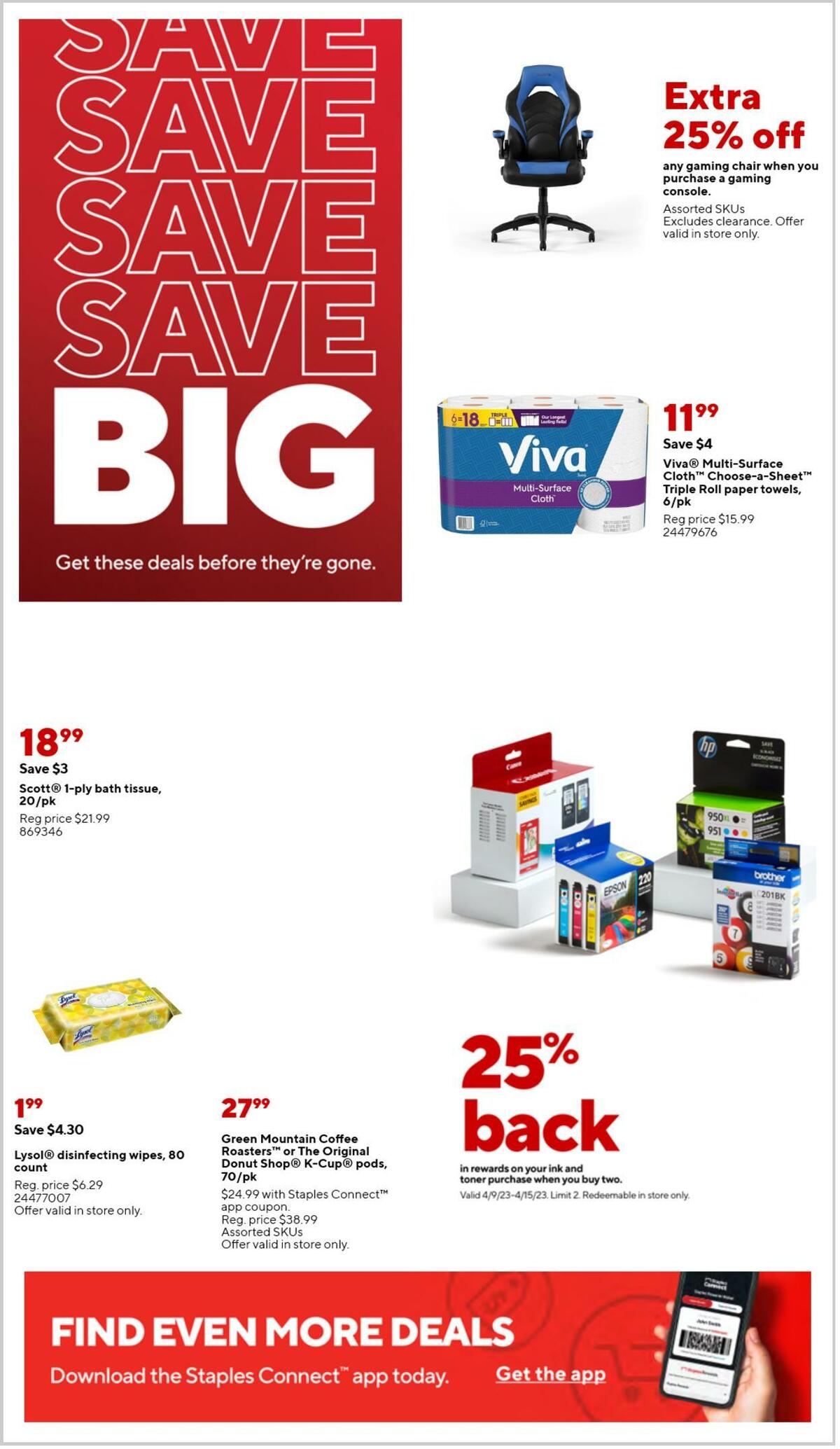 Staples Weekly Ad from April 9
