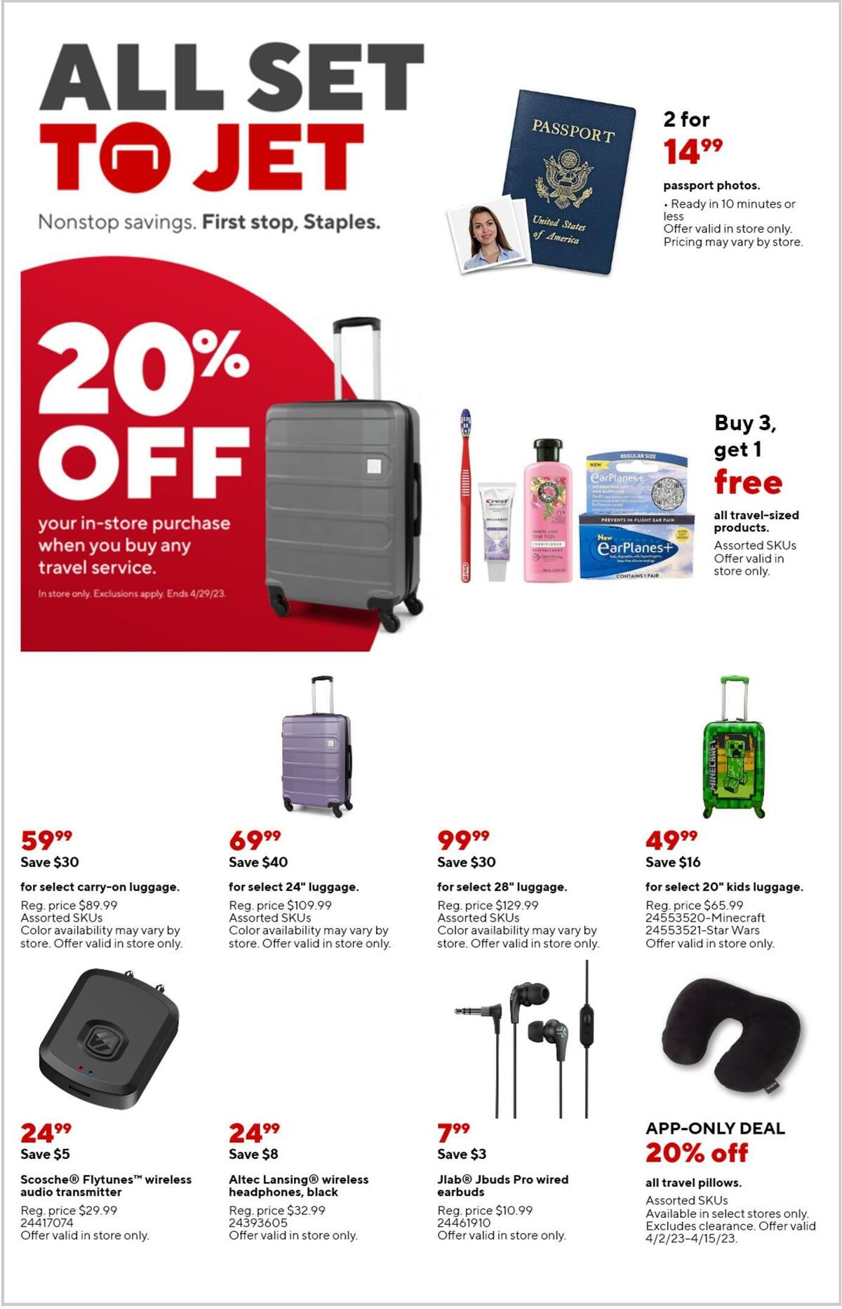 Staples Weekly Ad from April 9
