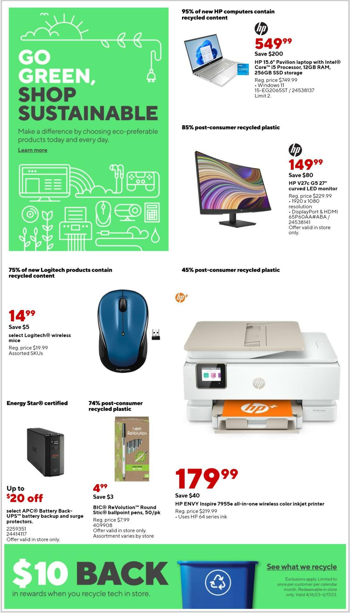 Staples Weekly Ad from April 16