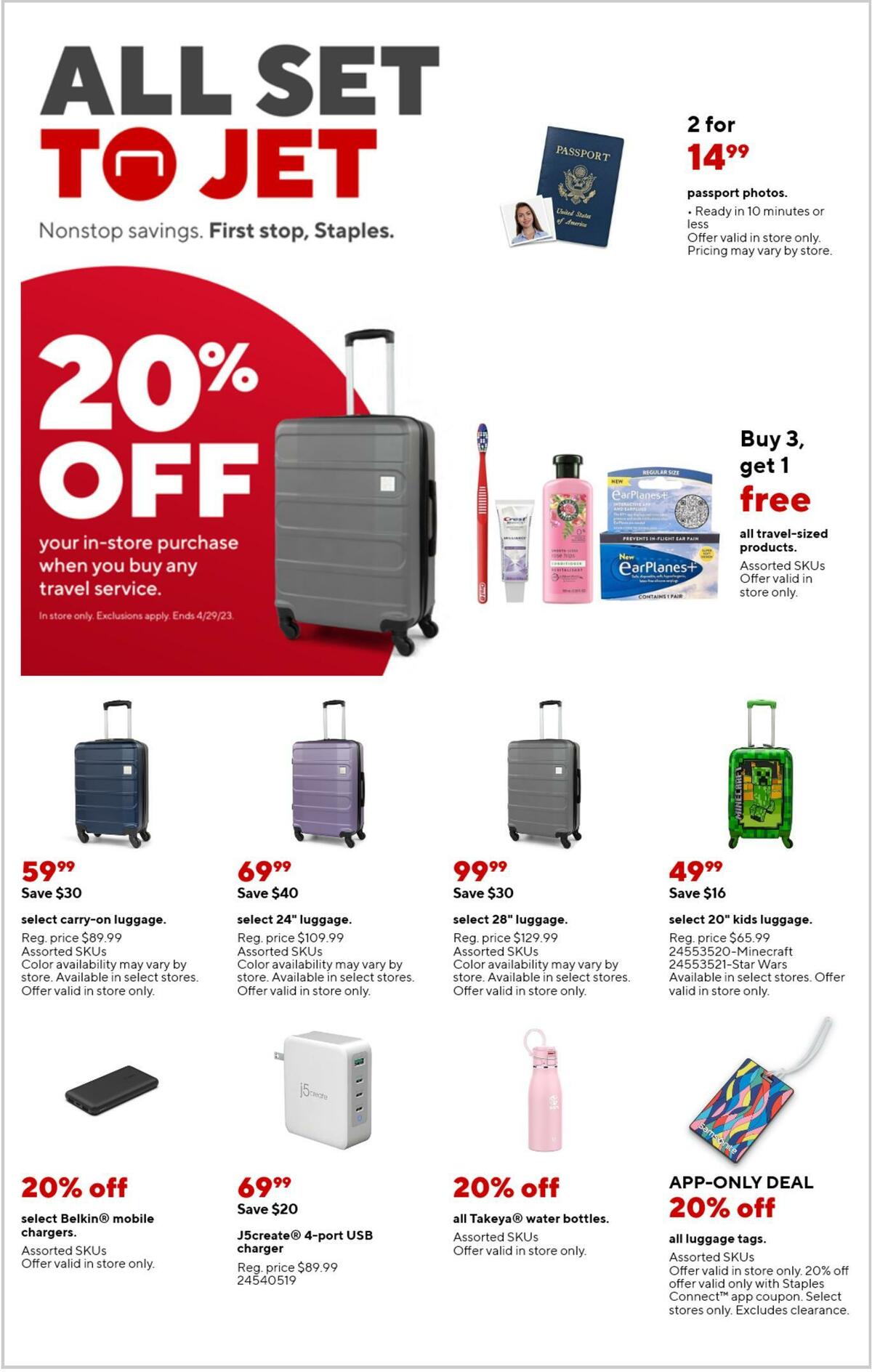 Staples Weekly Ad from April 16