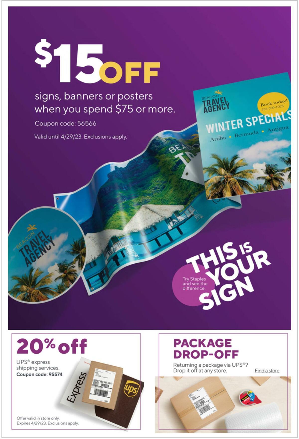 Staples Weekly Ad from April 16