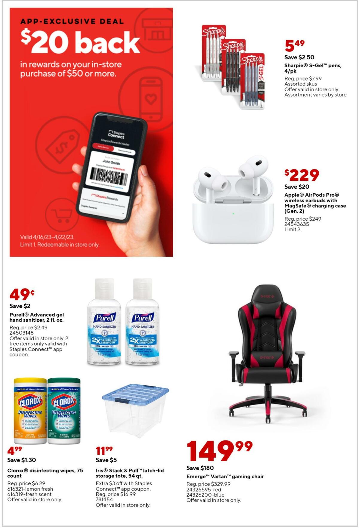 Staples Weekly Ad from April 23