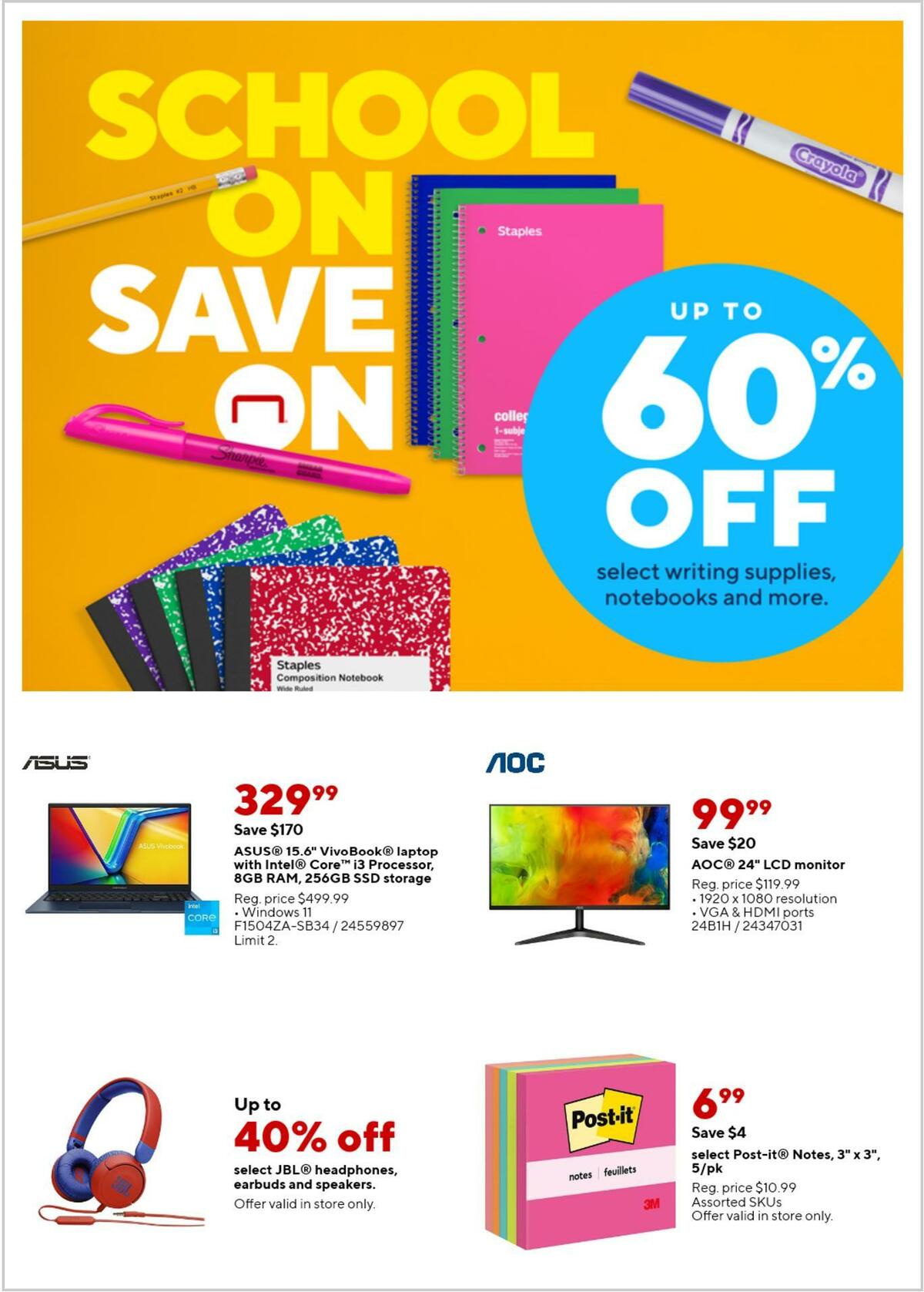 Staples Weekly Ad from June 11
