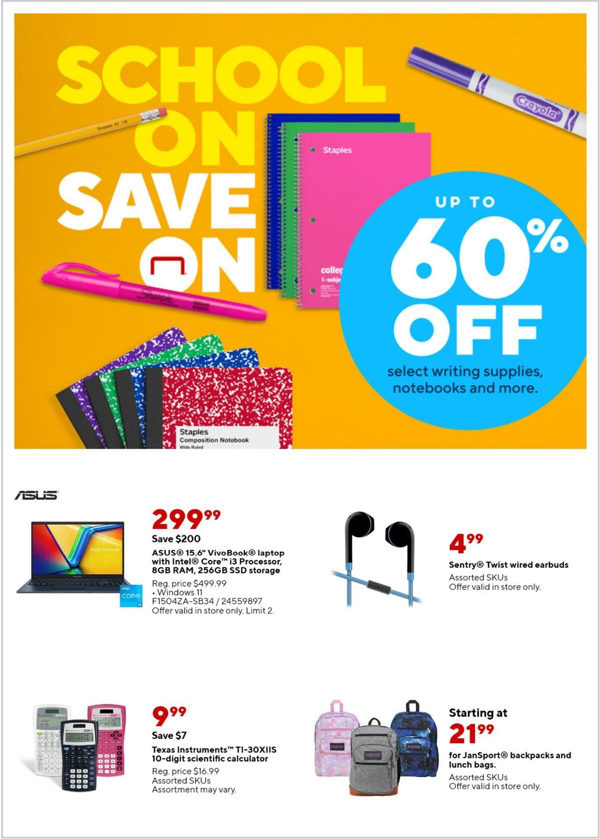 Staples Weekly Ad from July 23