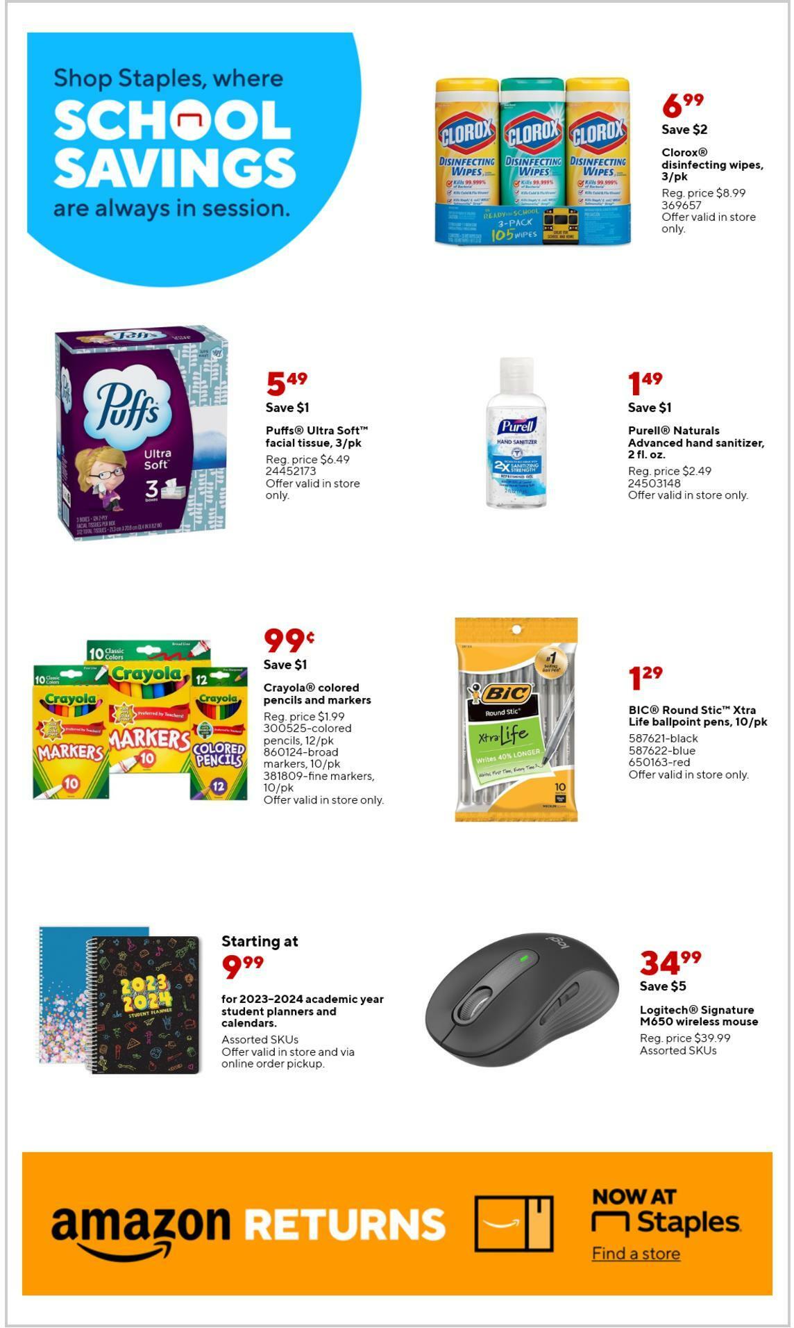Staples Weekly Ad from July 23