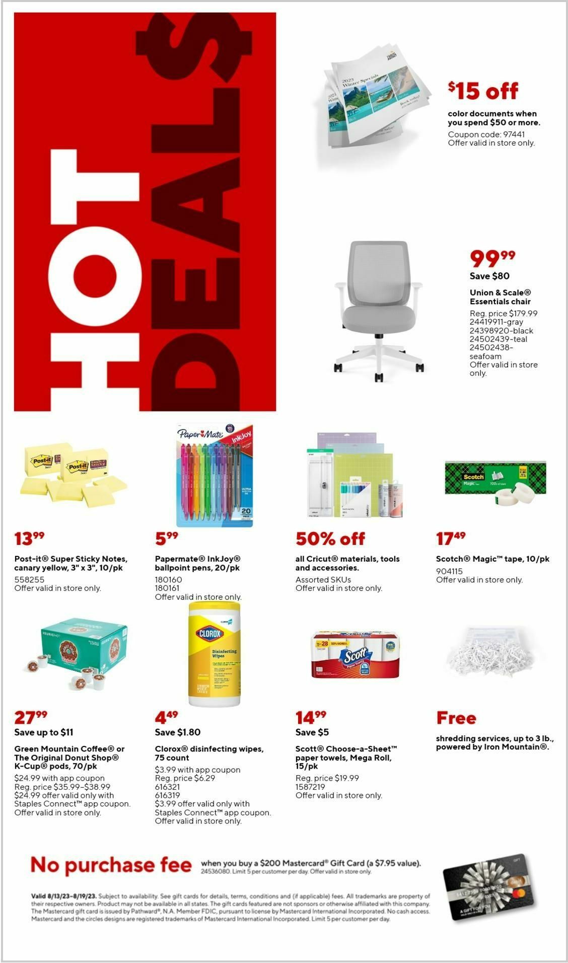 Staples Weekly Ad from August 13