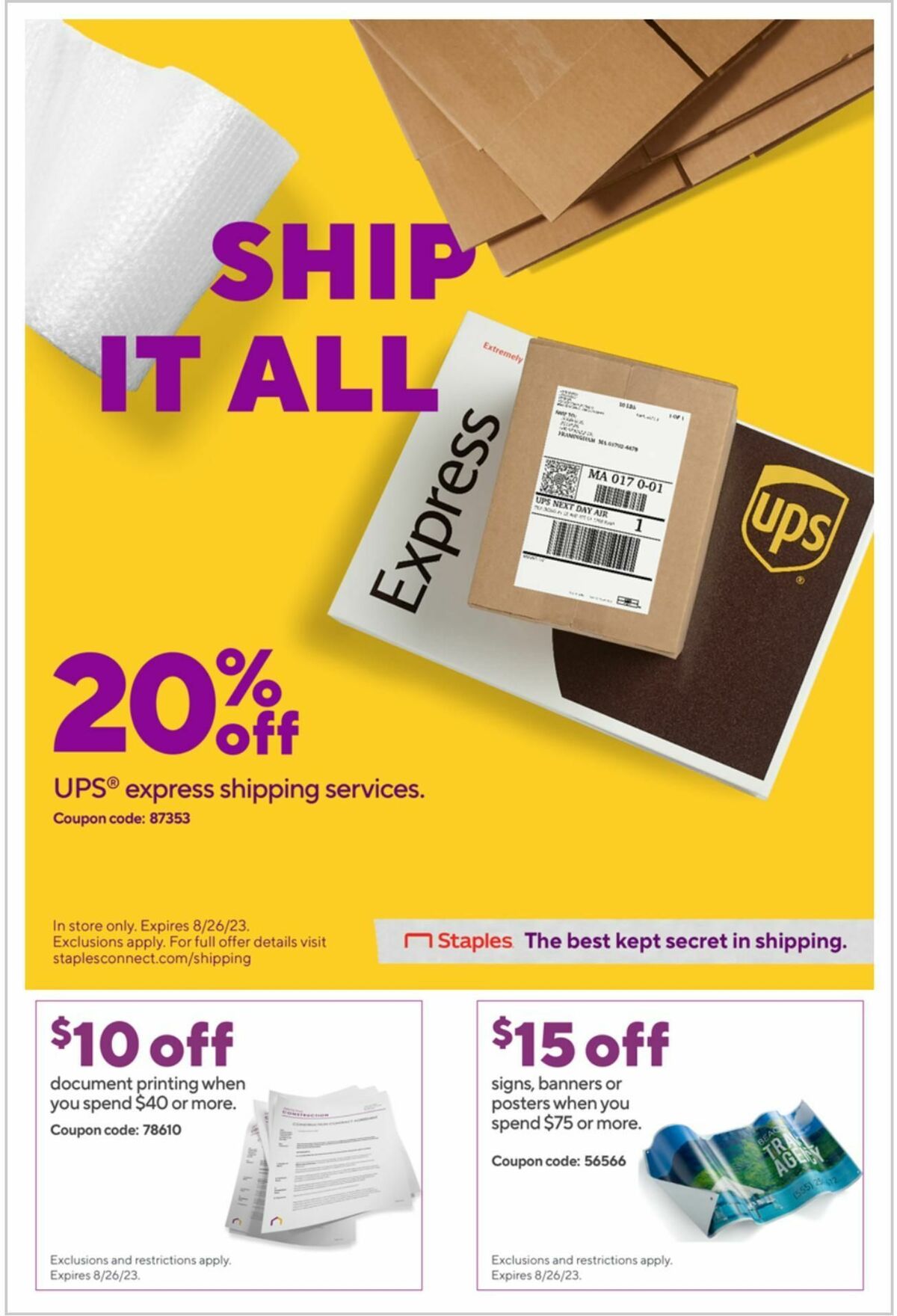 Staples Weekly Ad from August 13