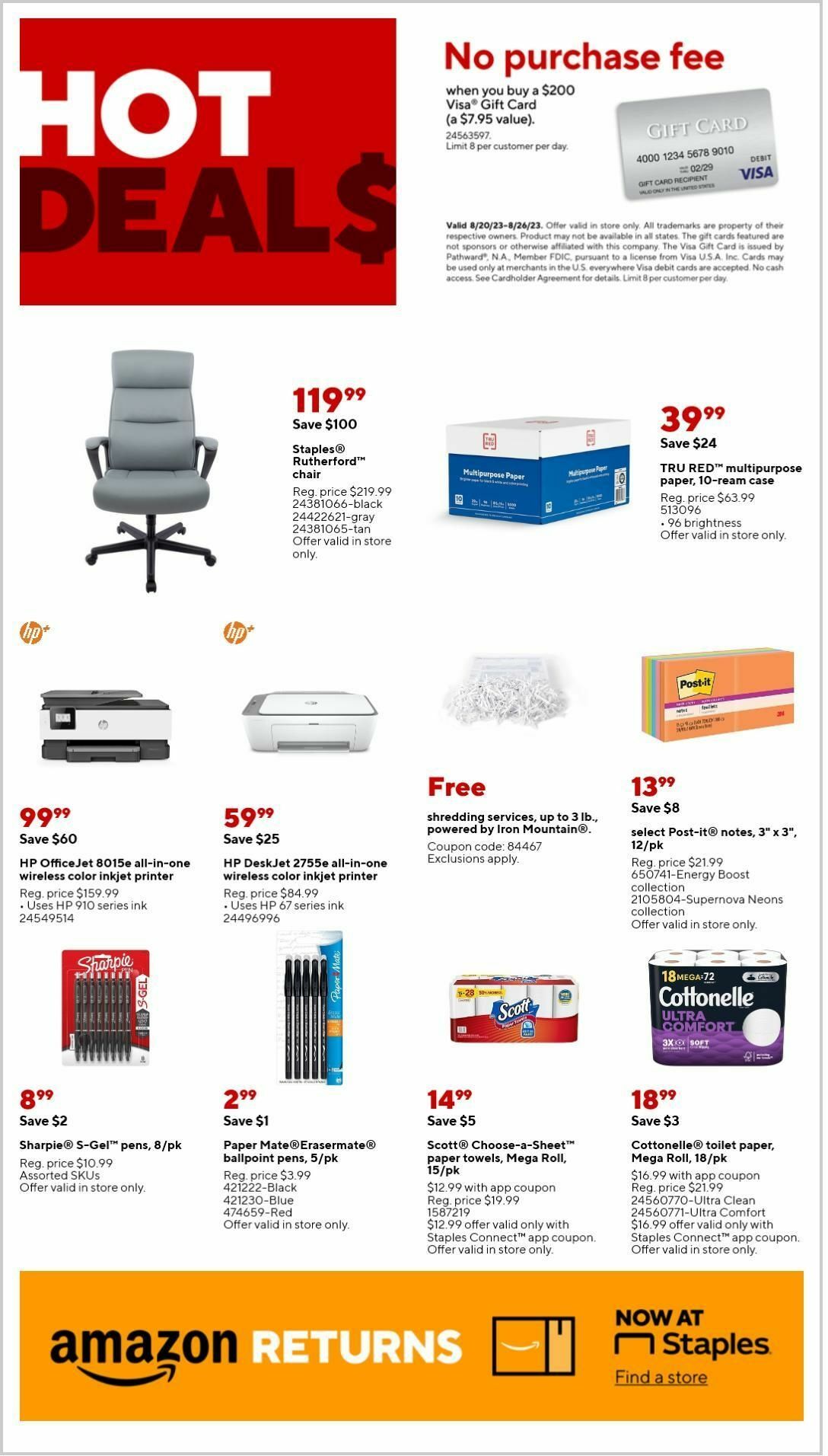 Staples Weekly Ad from August 20