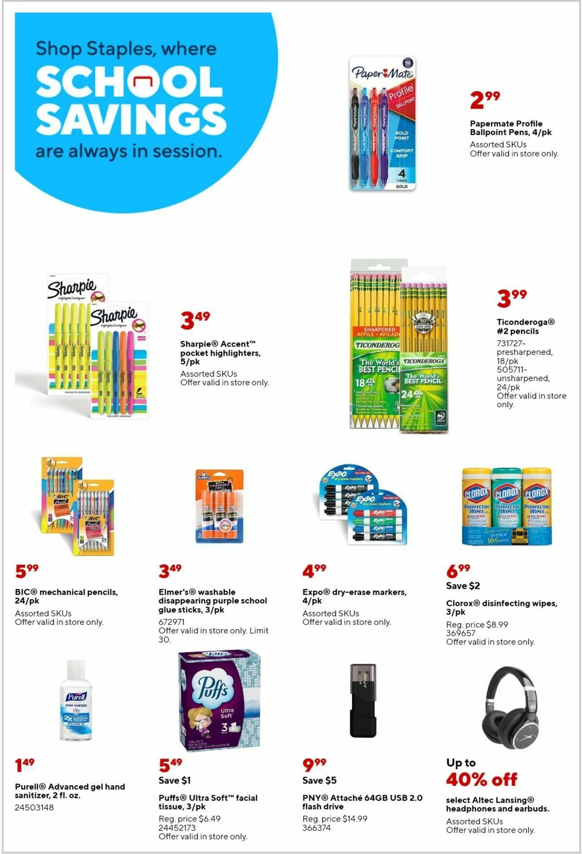 Staples Weekly Ad from September 3
