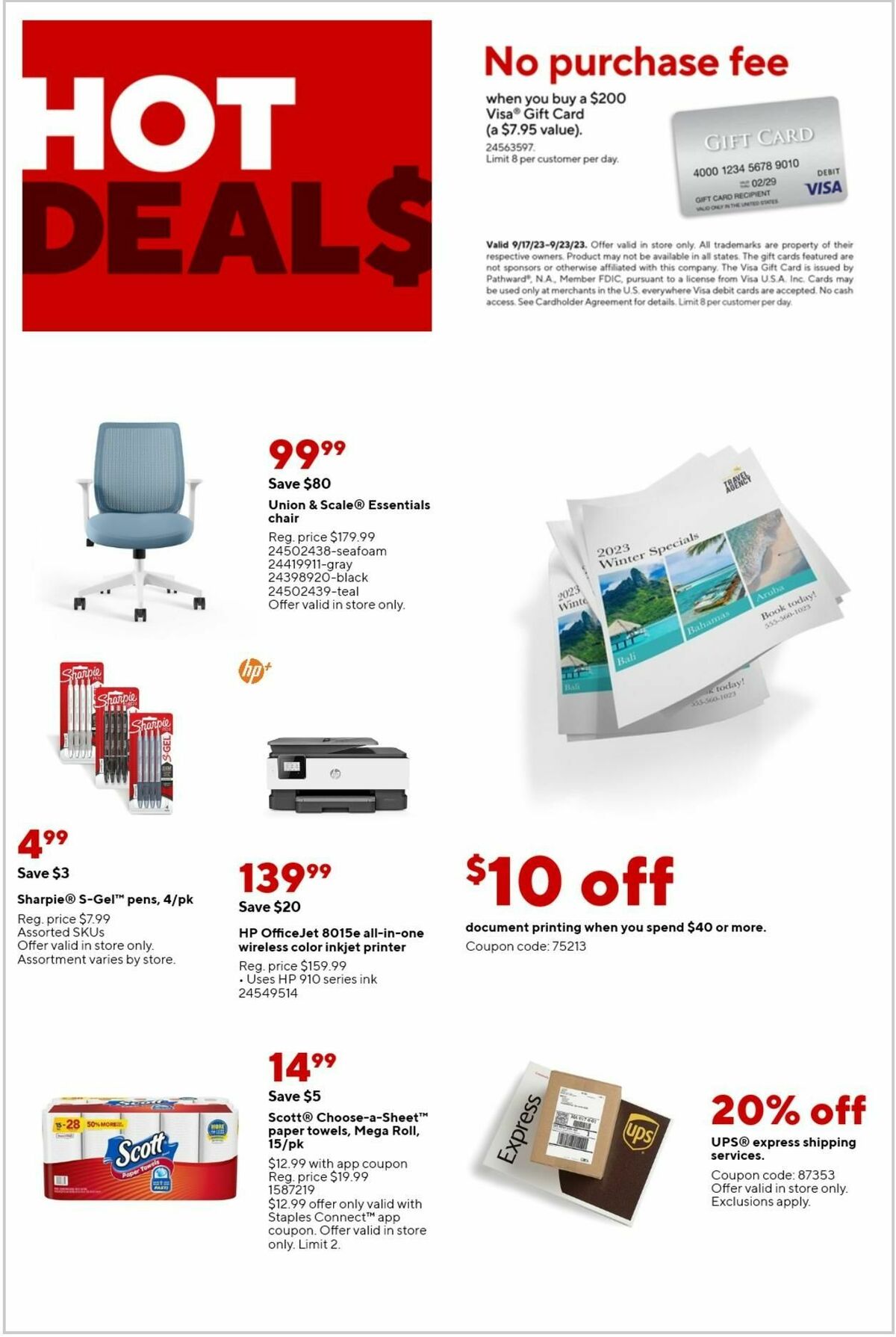 Staples Weekly Ad from September 17