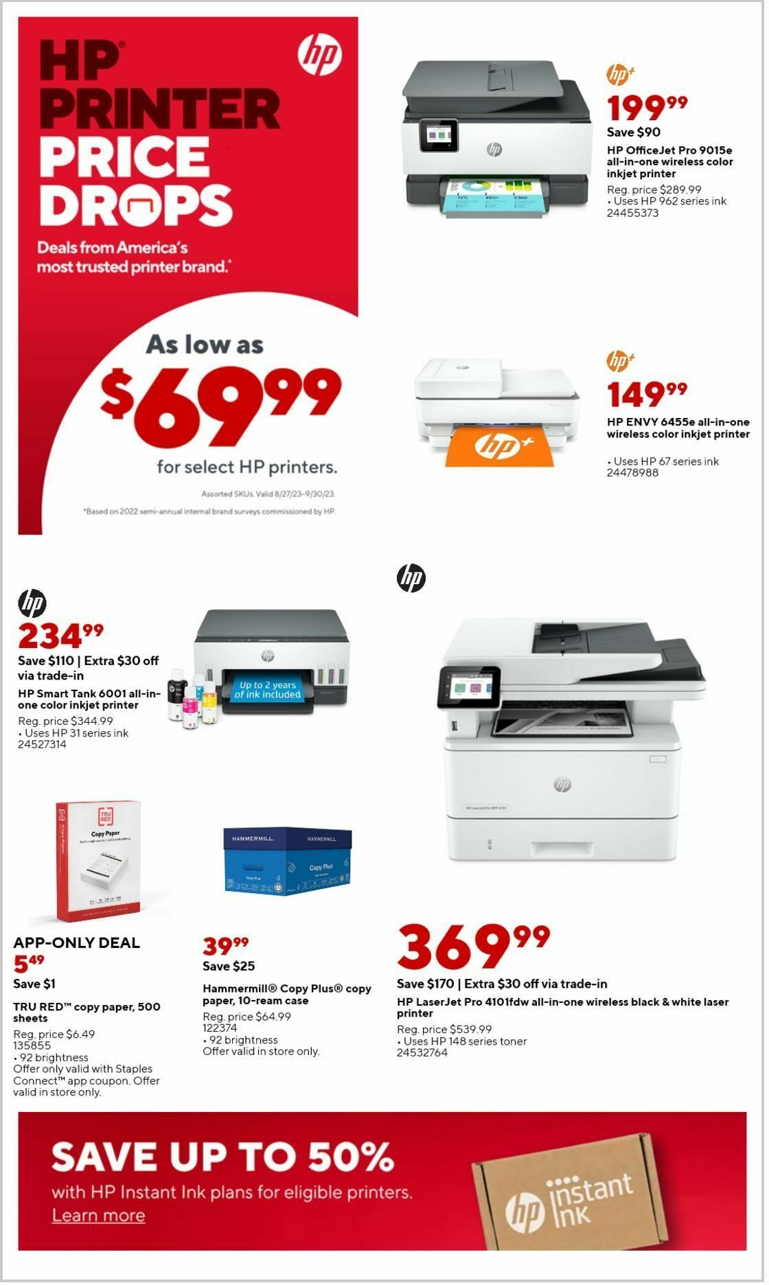 Staples Weekly Ad from September 24