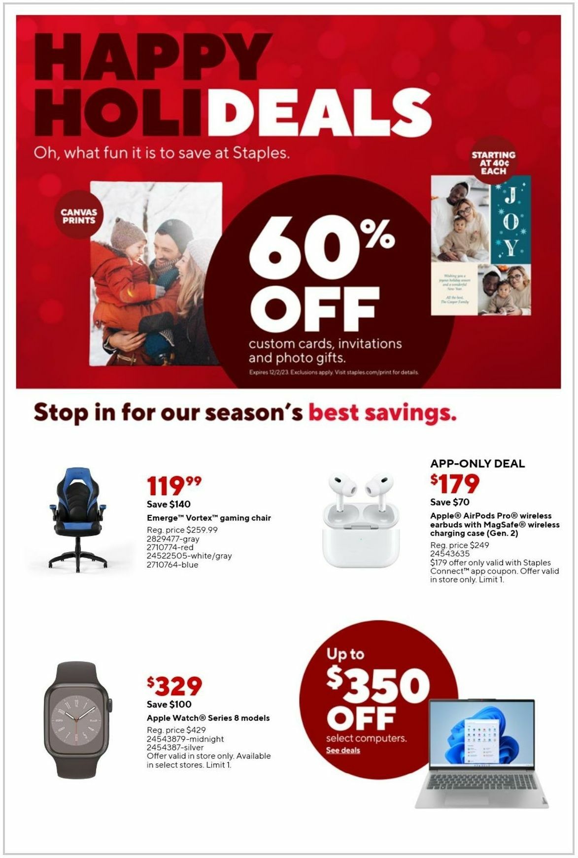 Staples Weekly Ad from November 26
