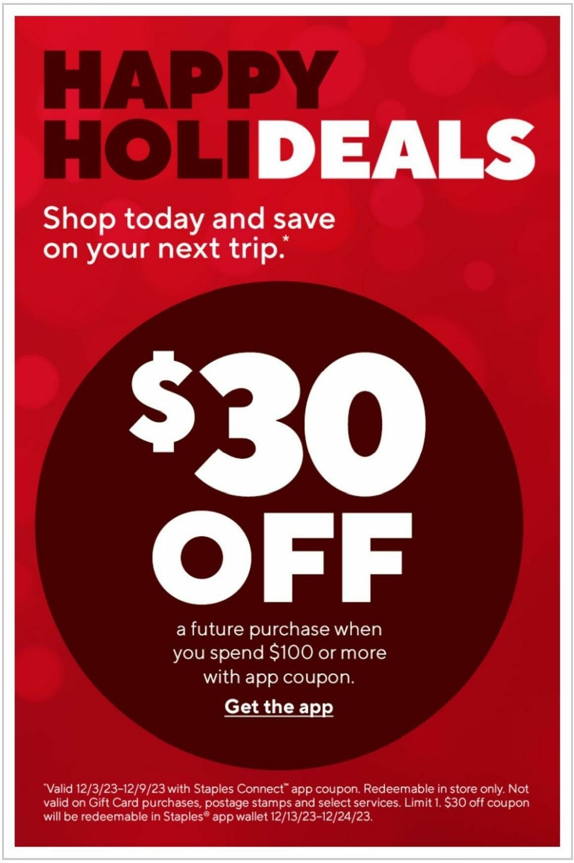 Staples Weekly Ad from December 3
