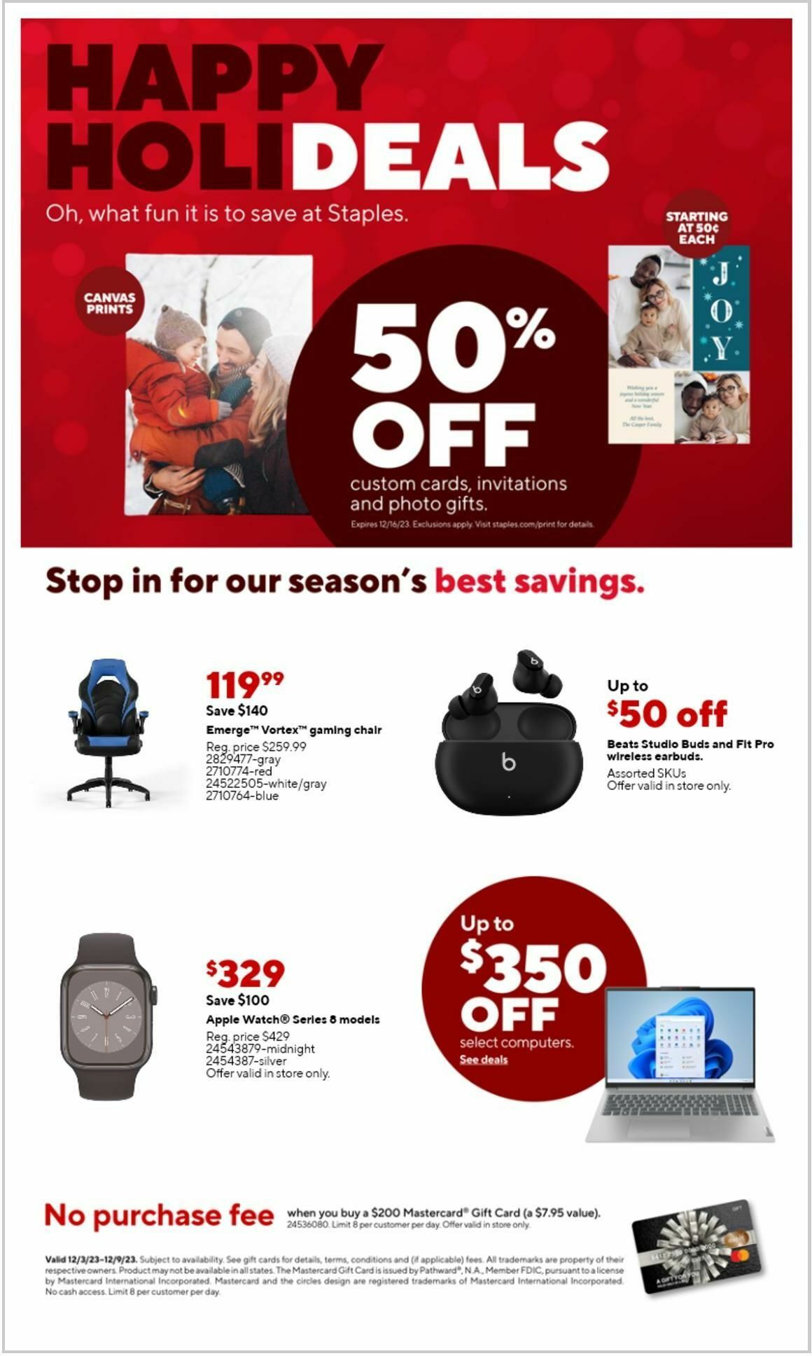 Staples Weekly Ad from December 3