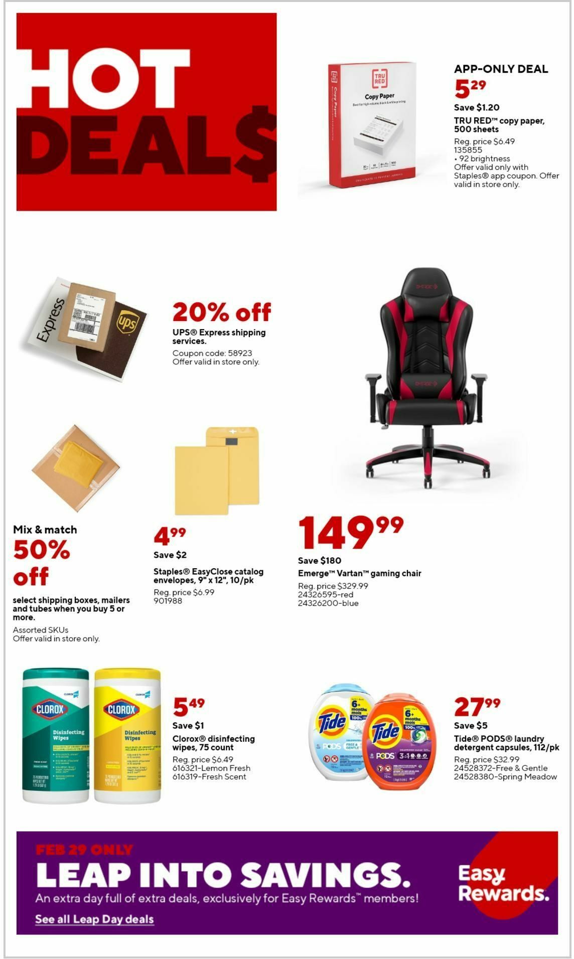 Staples Weekly Ad from February 25