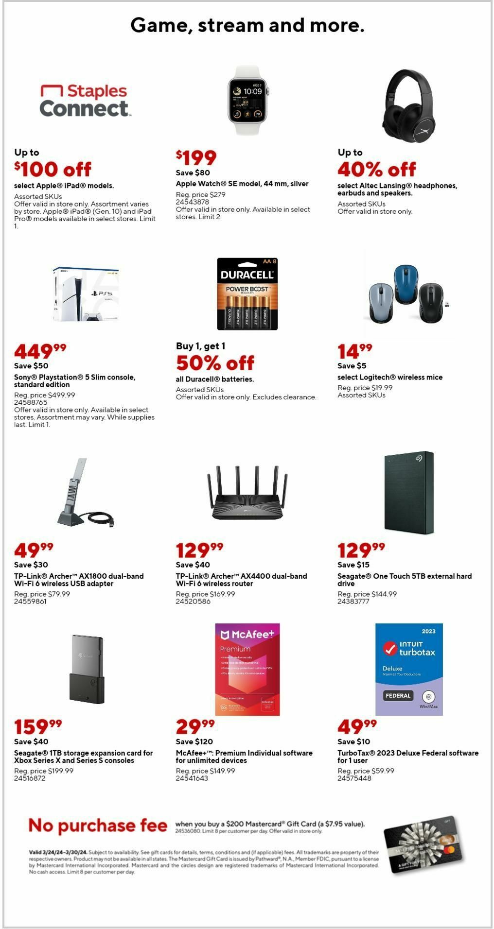 Staples Weekly Ad from March 24