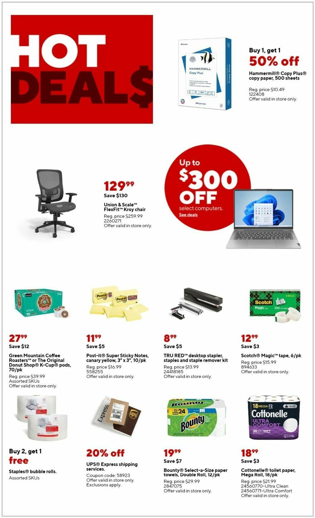 Staples Weekly Ad from March 31