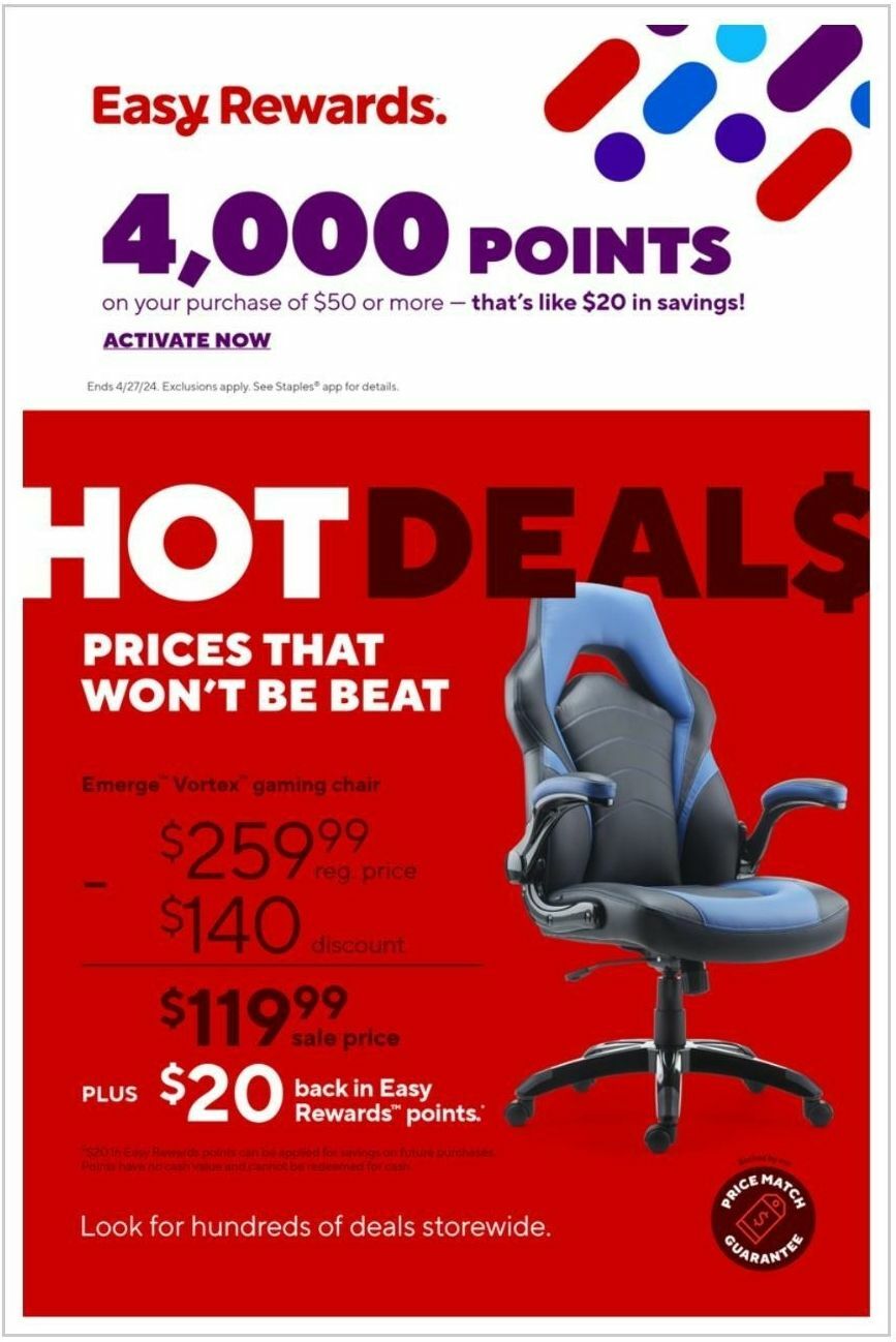 Staples Weekly Ad from April 21