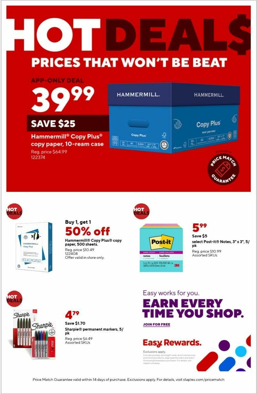 Staples Weekly Ad from April 28